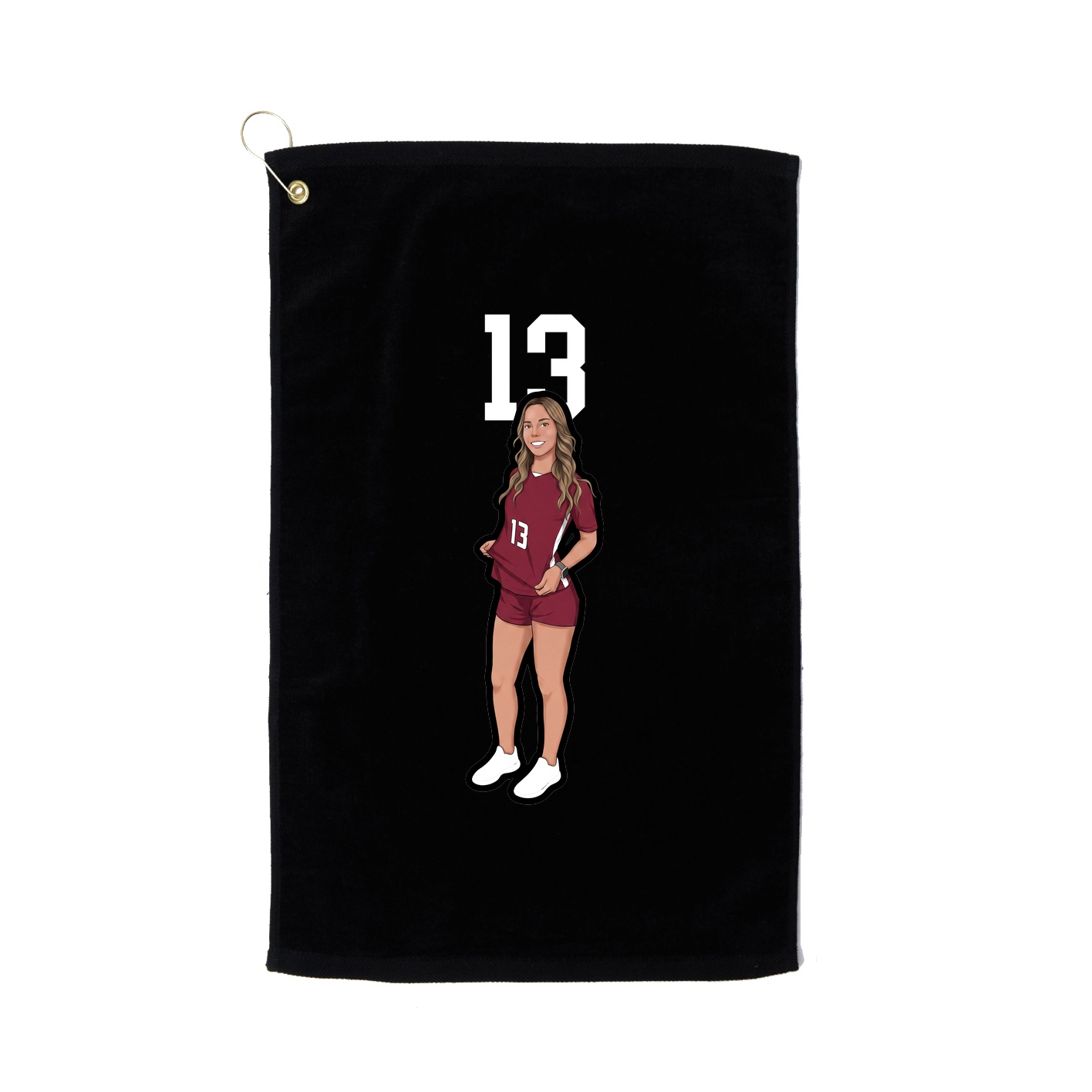 Golf Towel — Number Top in Black