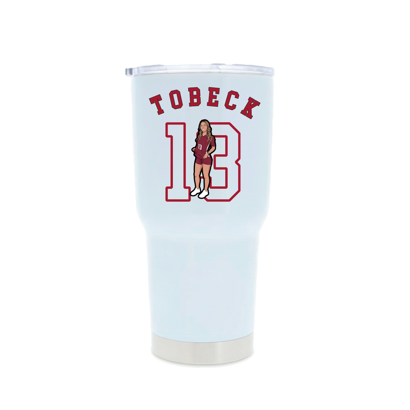 30oz Stainless Steel Tumbler — Shirsey Arch in White