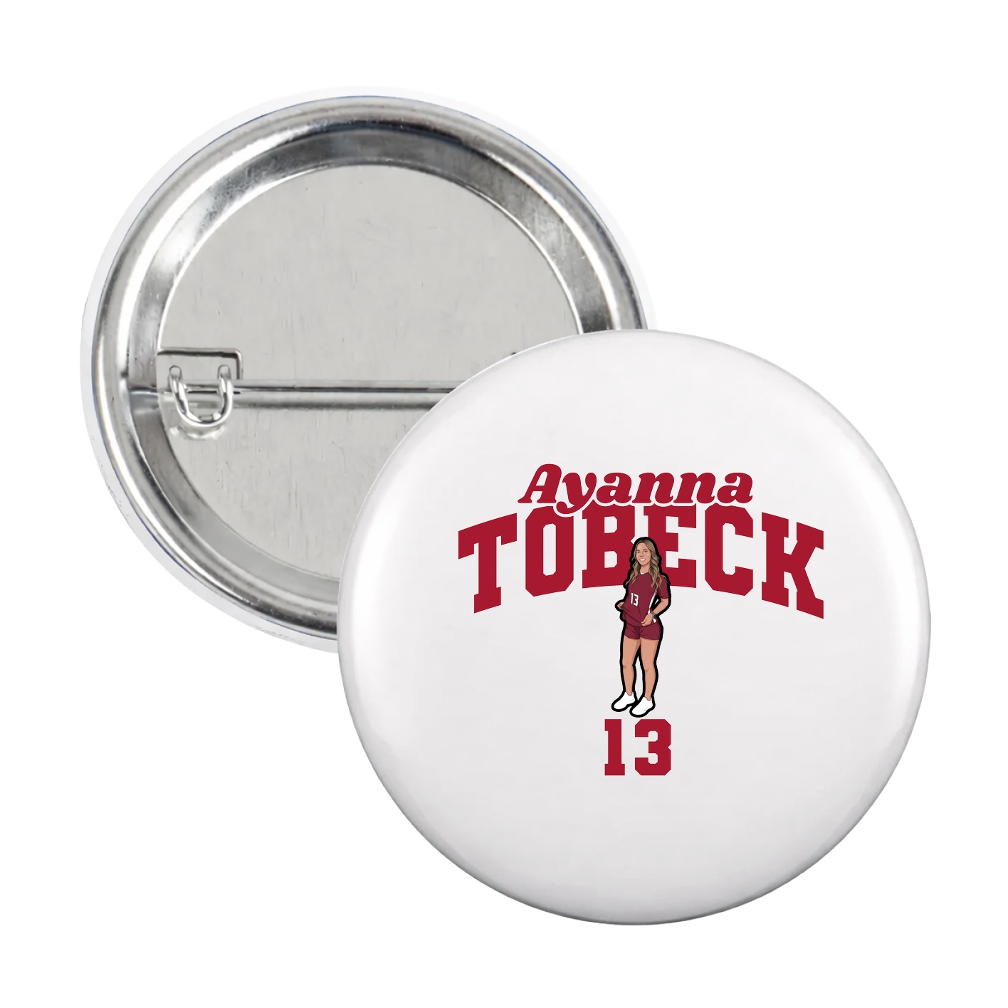 Game Day Button — Signature Arch in White
