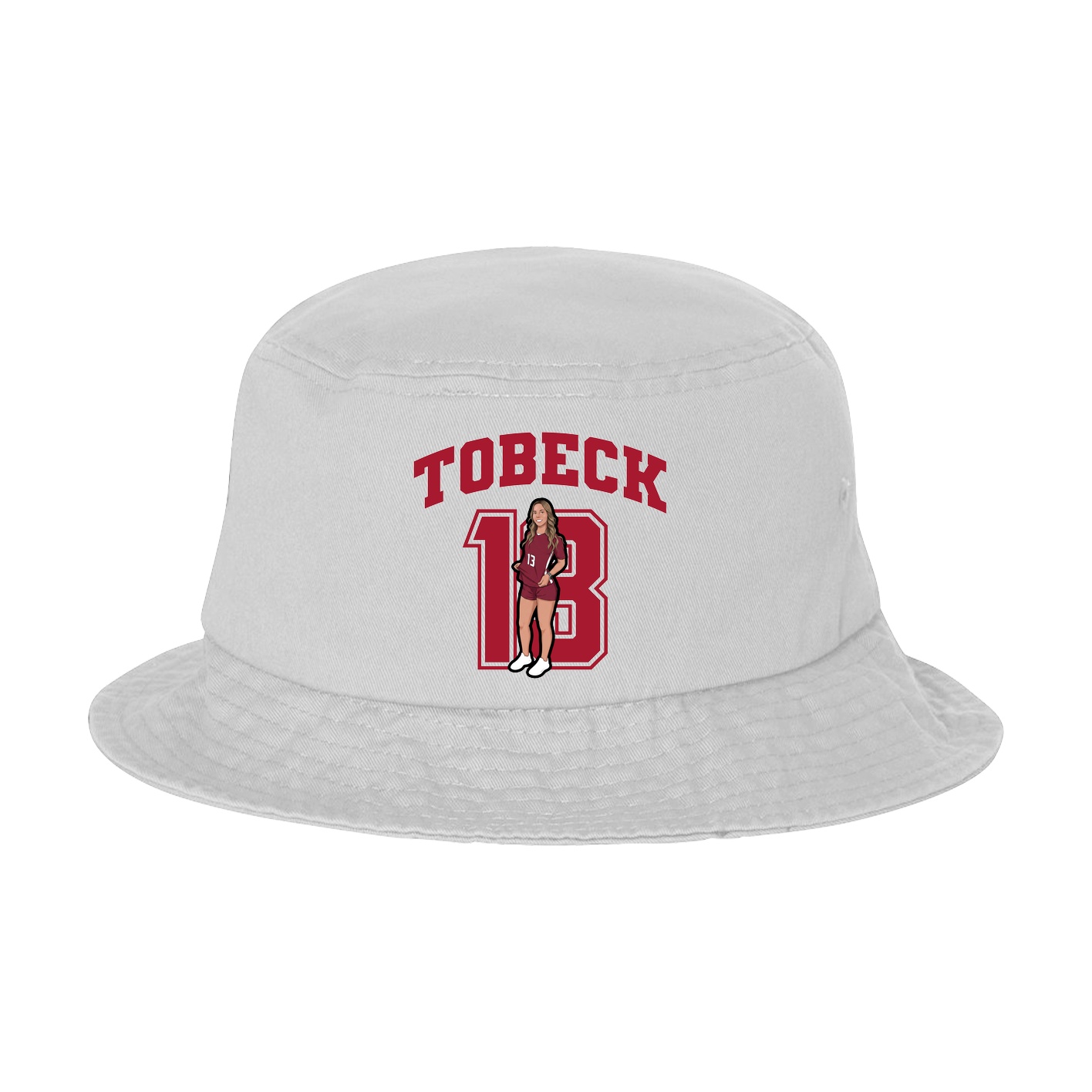 Bucket Cap — Number in White