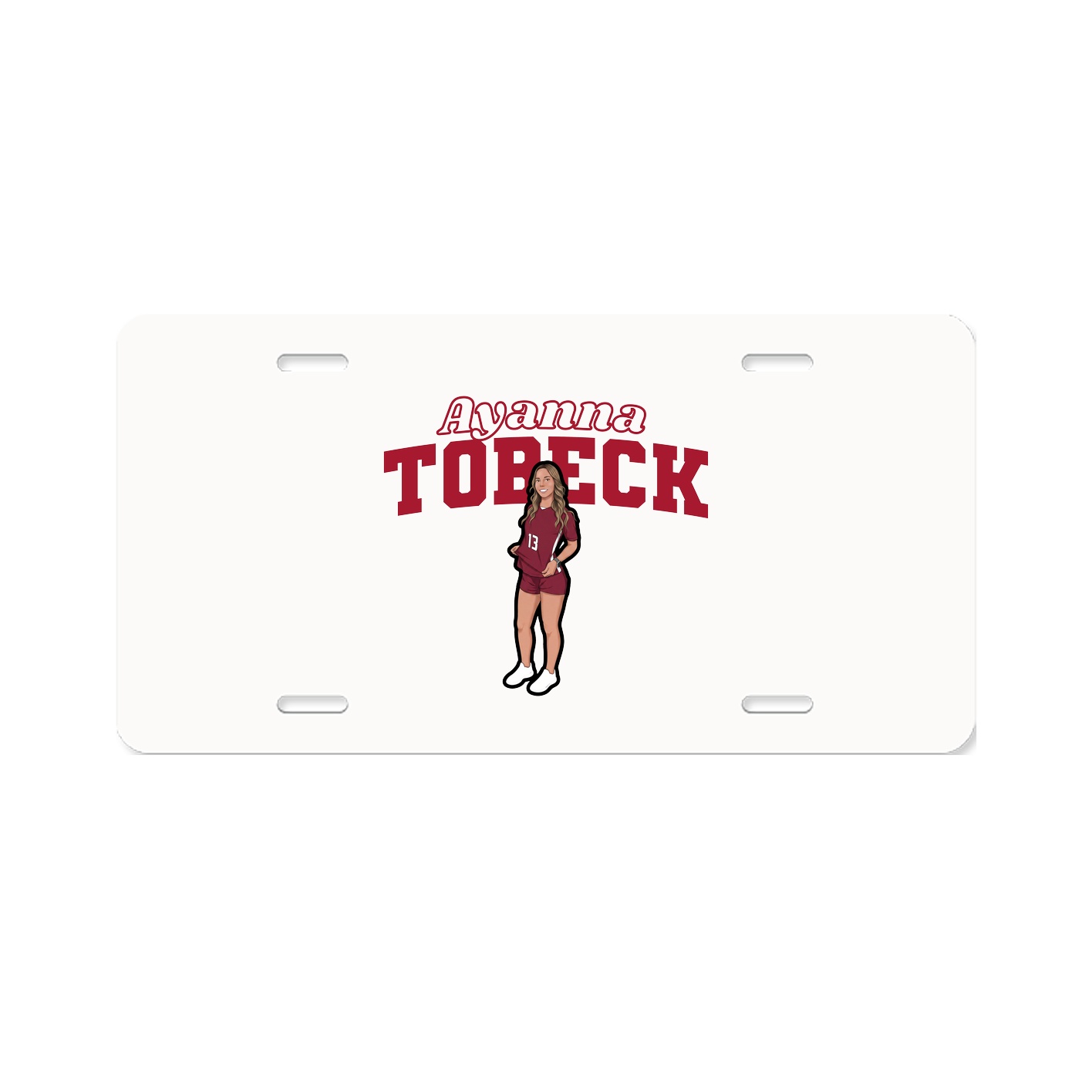 License Plate — Name Arch in Classic
