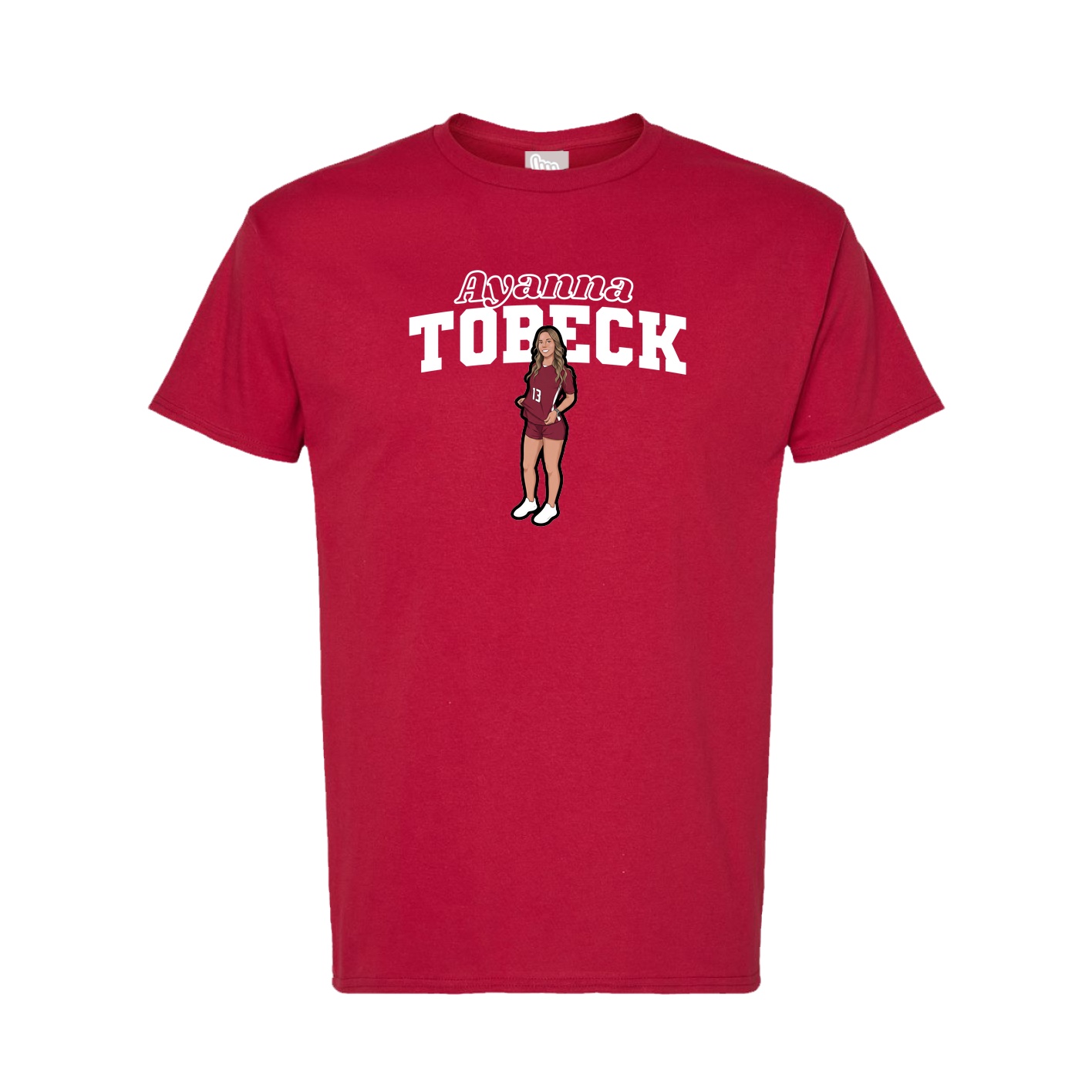 Tee — Name Arch in Crimson
