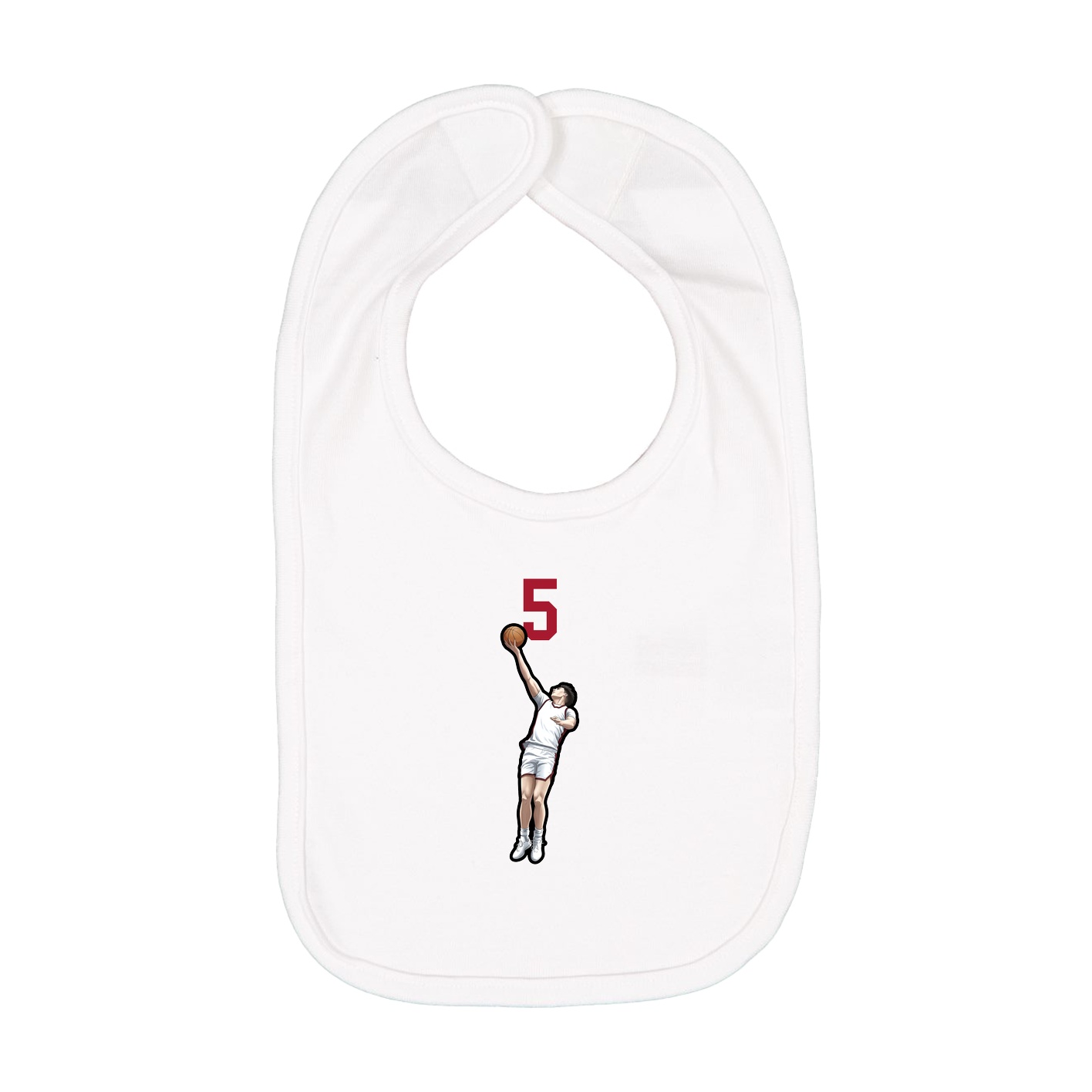 Infant Bib — Number Top in White