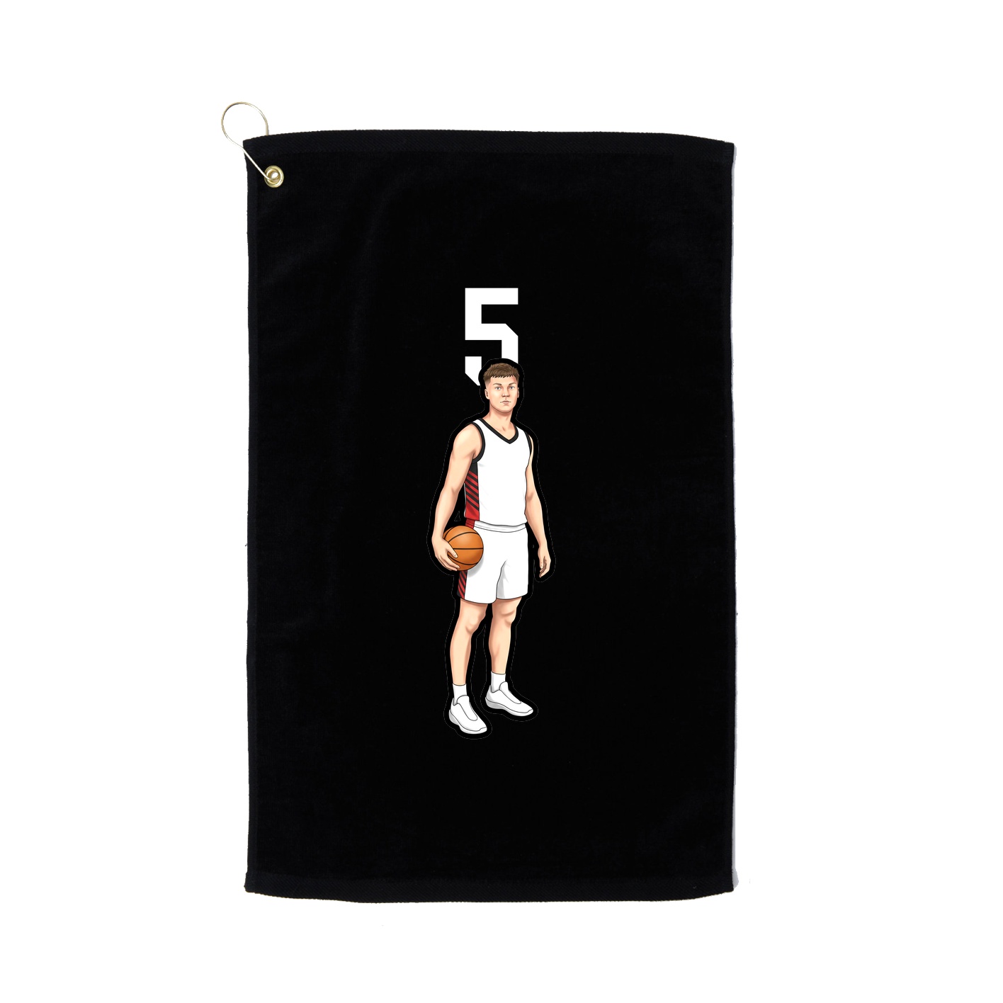 Golf Towel — Number Top in Black