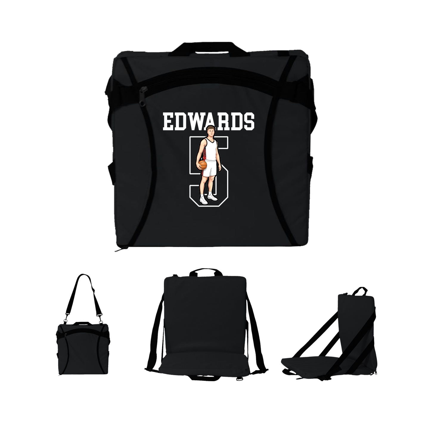 Folding Stadium Seat — Shirsey in Black