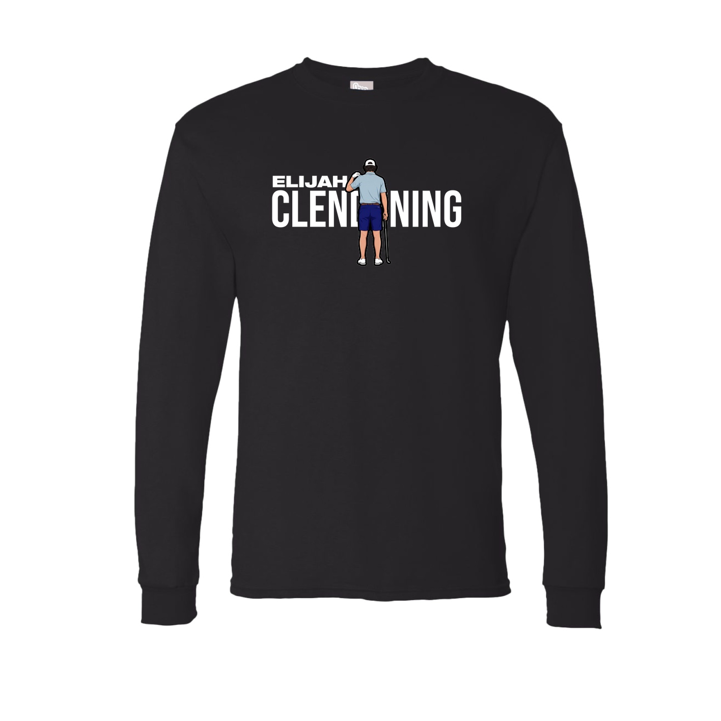 Long Sleeve Tee — Player Name in Black