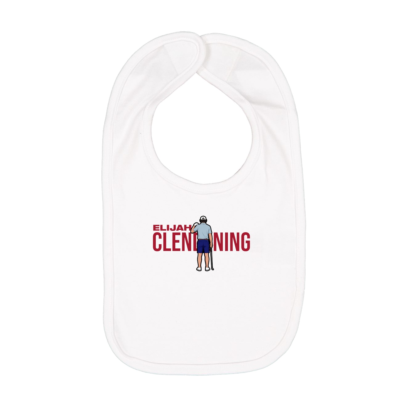 Infant Bib — Player Name in White
