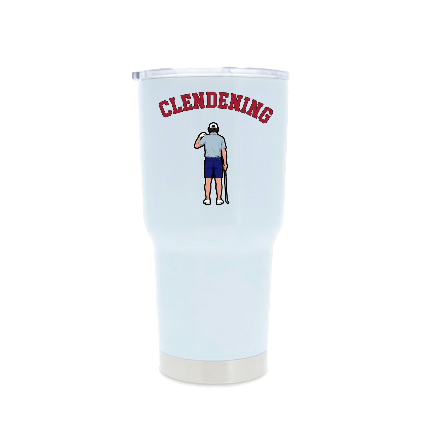 30oz Stainless Steel Tumbler — Shirsey Arch in White