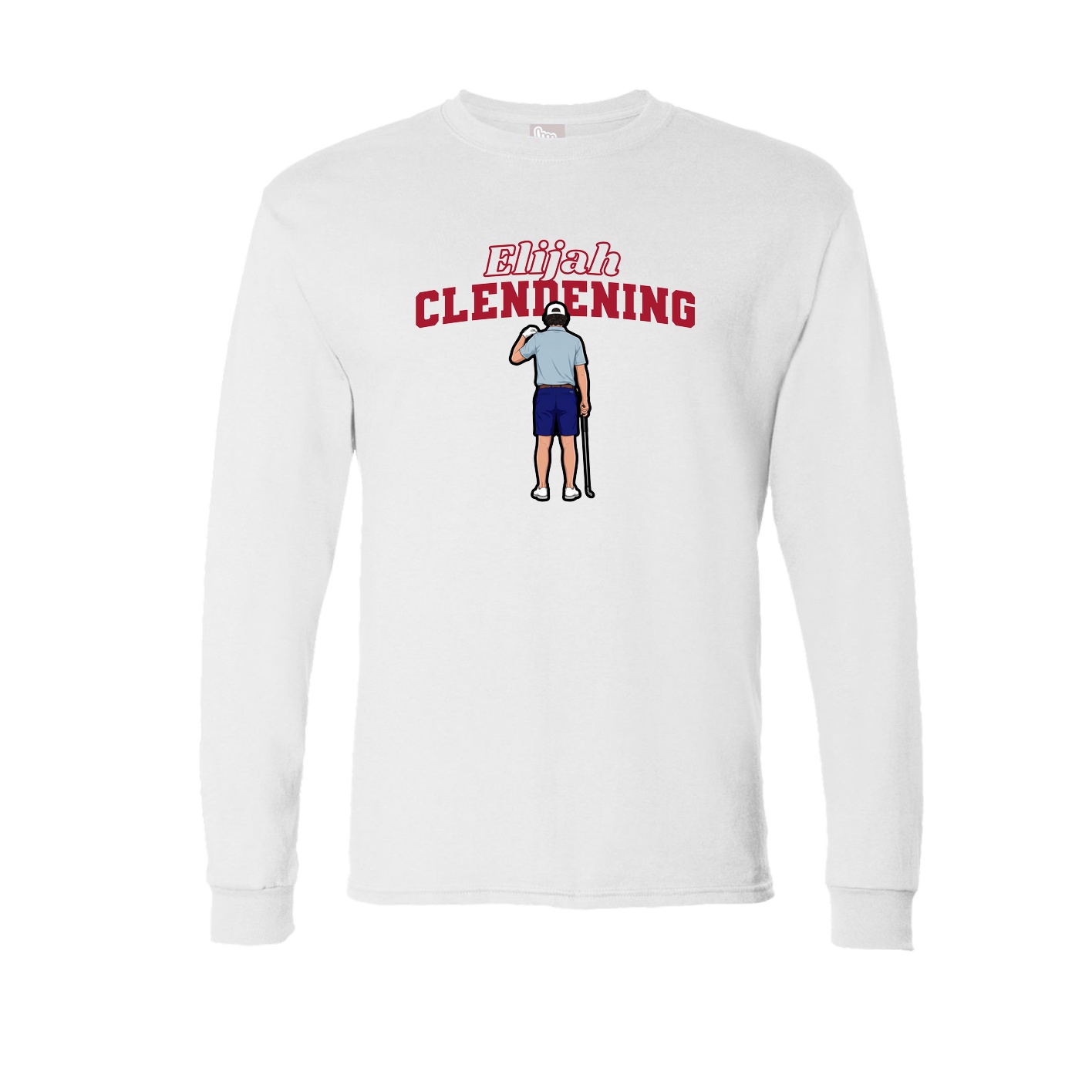 Long Sleeve Tee — Name Arch in White