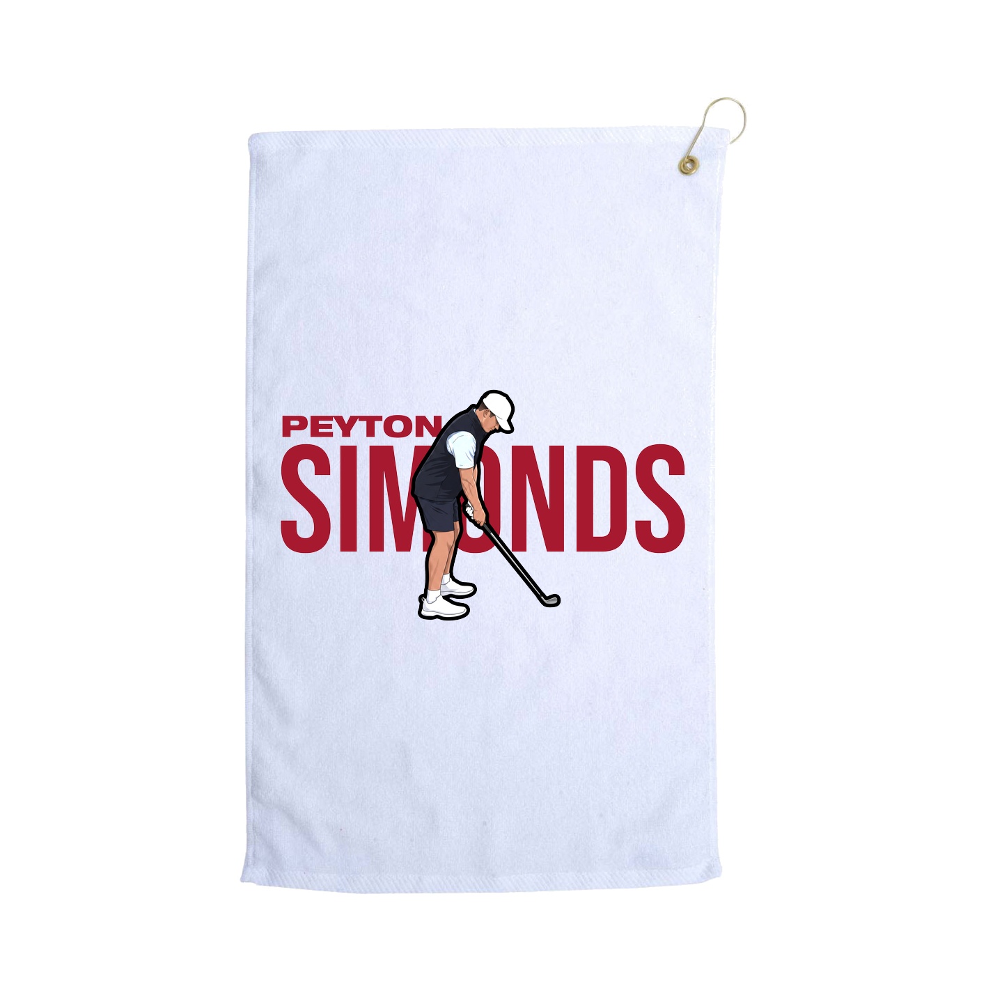 Golf Towel — Player Name in White