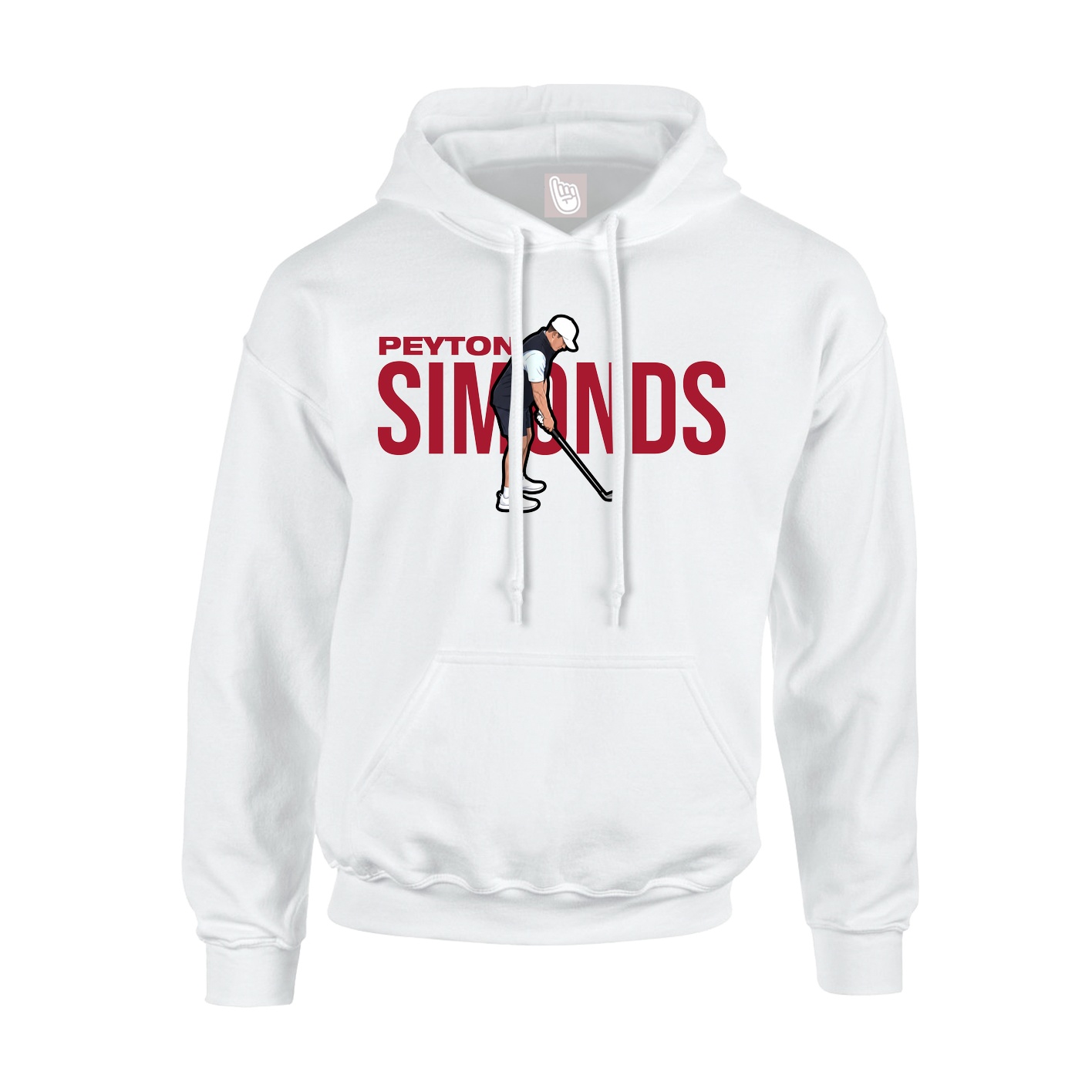 Youth Hoodie — Player Name in White