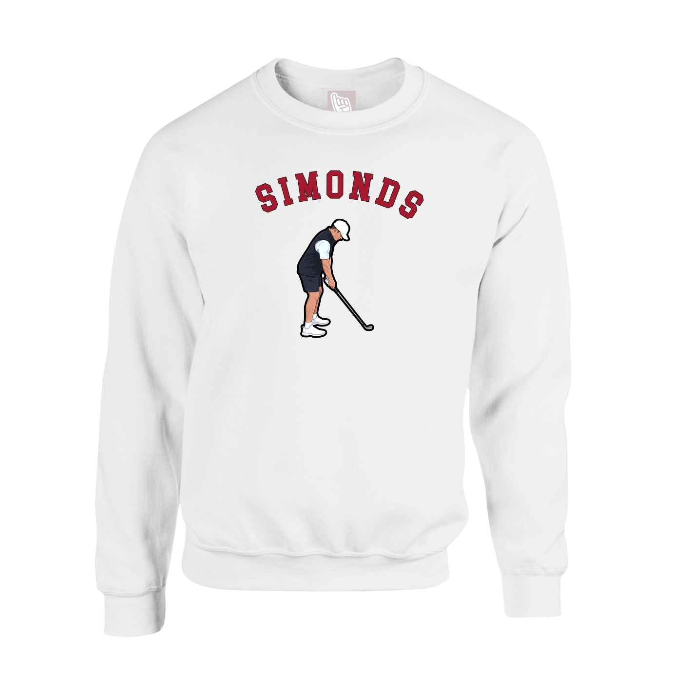 Fleece Crew — Shirsey Arch in White