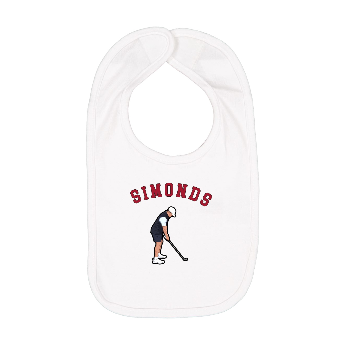 Infant Bib — Shirsey Arch in White