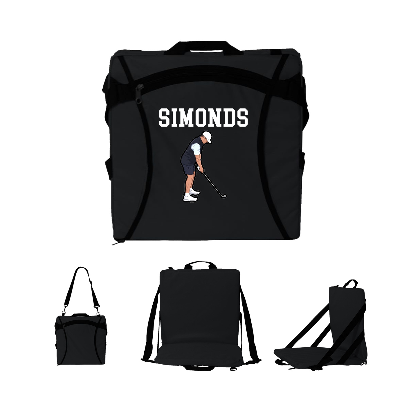 Folding Stadium Seat — Shirsey in Black