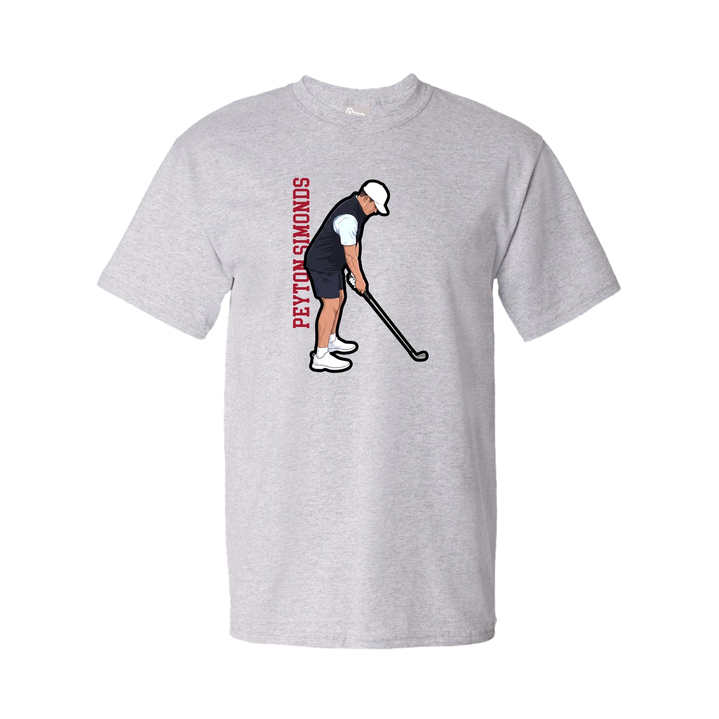 Youth Tee — Name Vertical in Grey