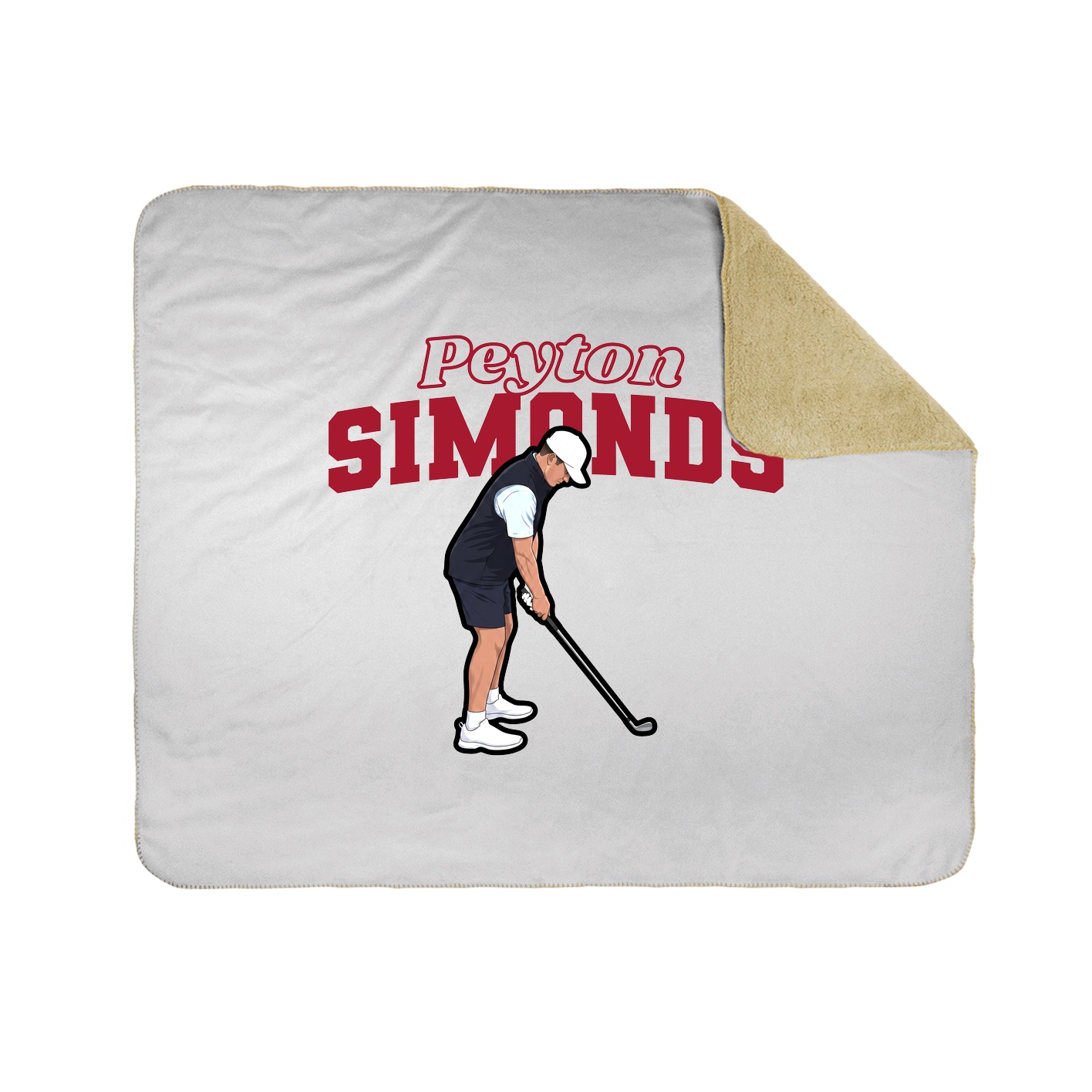 Throw Blanket — Name Arch in White