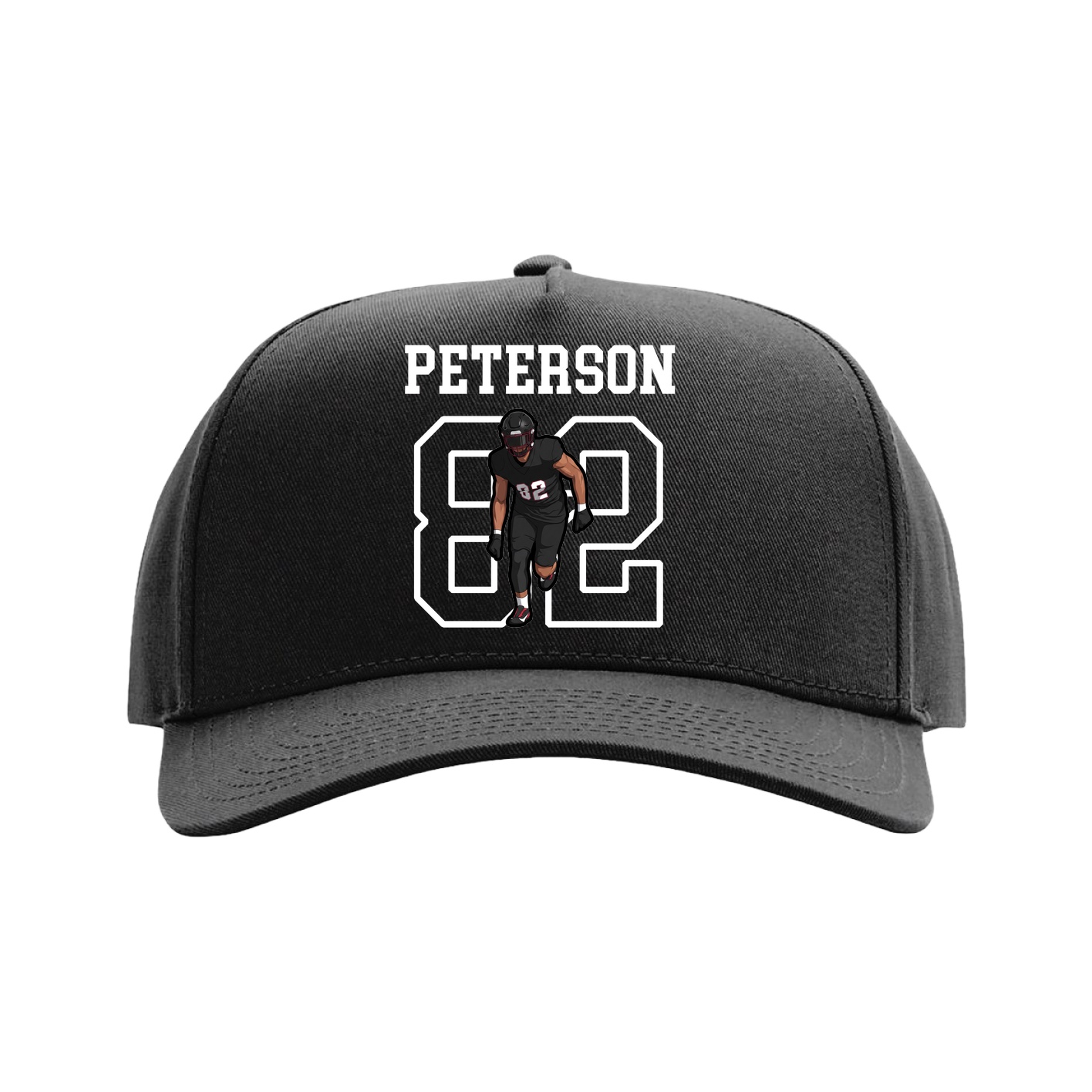 Full Fabric Five-Panel Champ Cap — Shirsey in Black