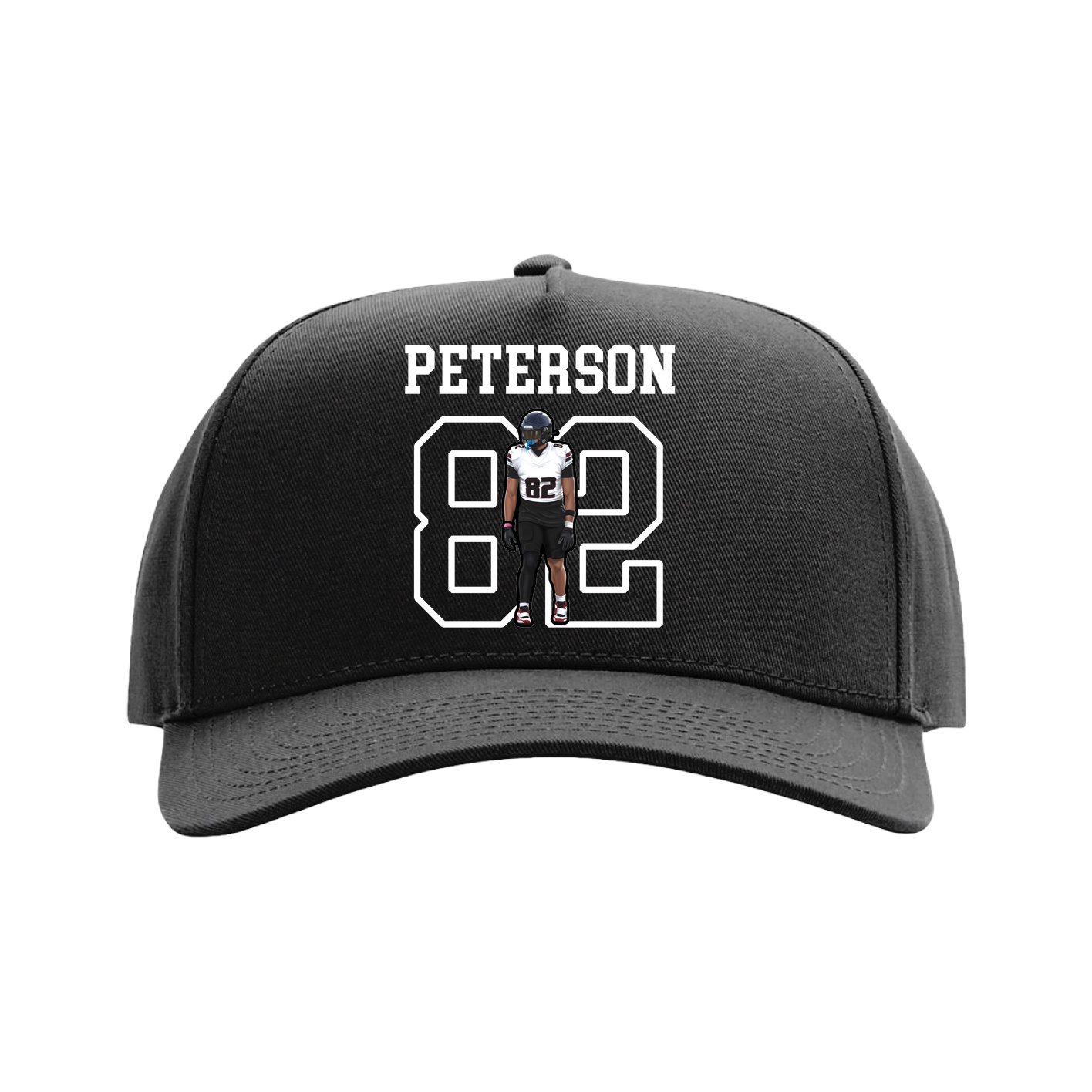 Full Fabric Five-Panel Champ Cap — Shirsey in Black