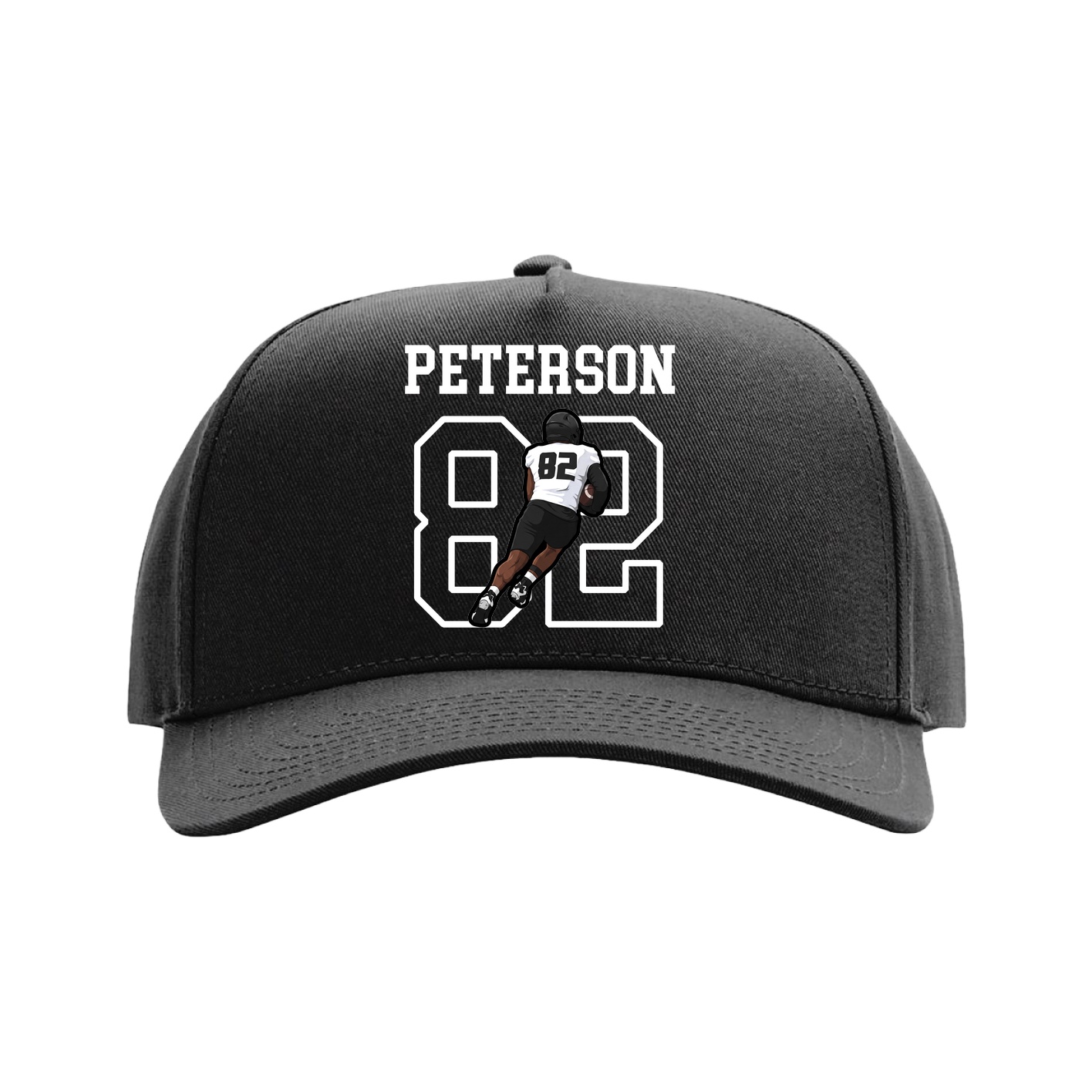 Full Fabric Five-Panel Champ Cap — Shirsey in Black