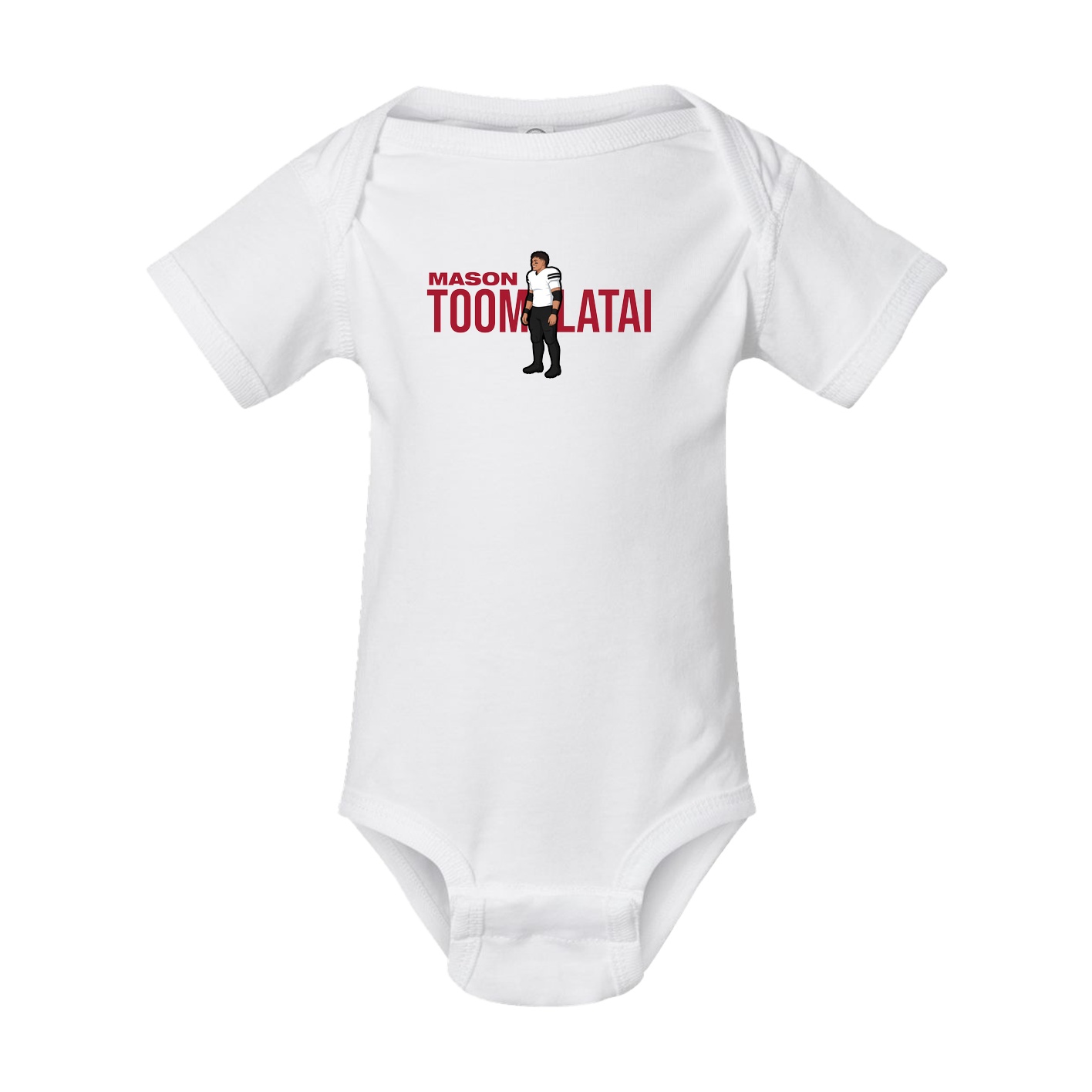 Baby Onesie — Player Name in White
