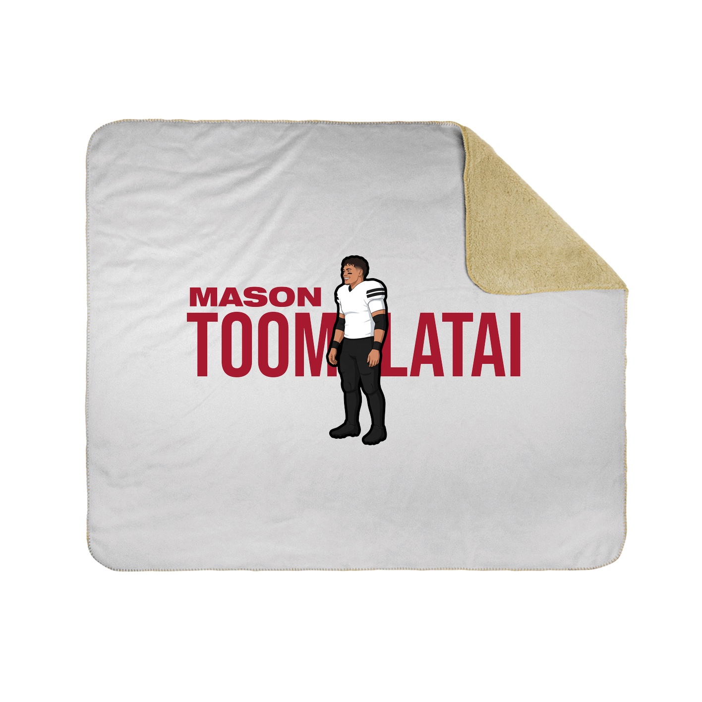 Throw Blanket — Player Name in White