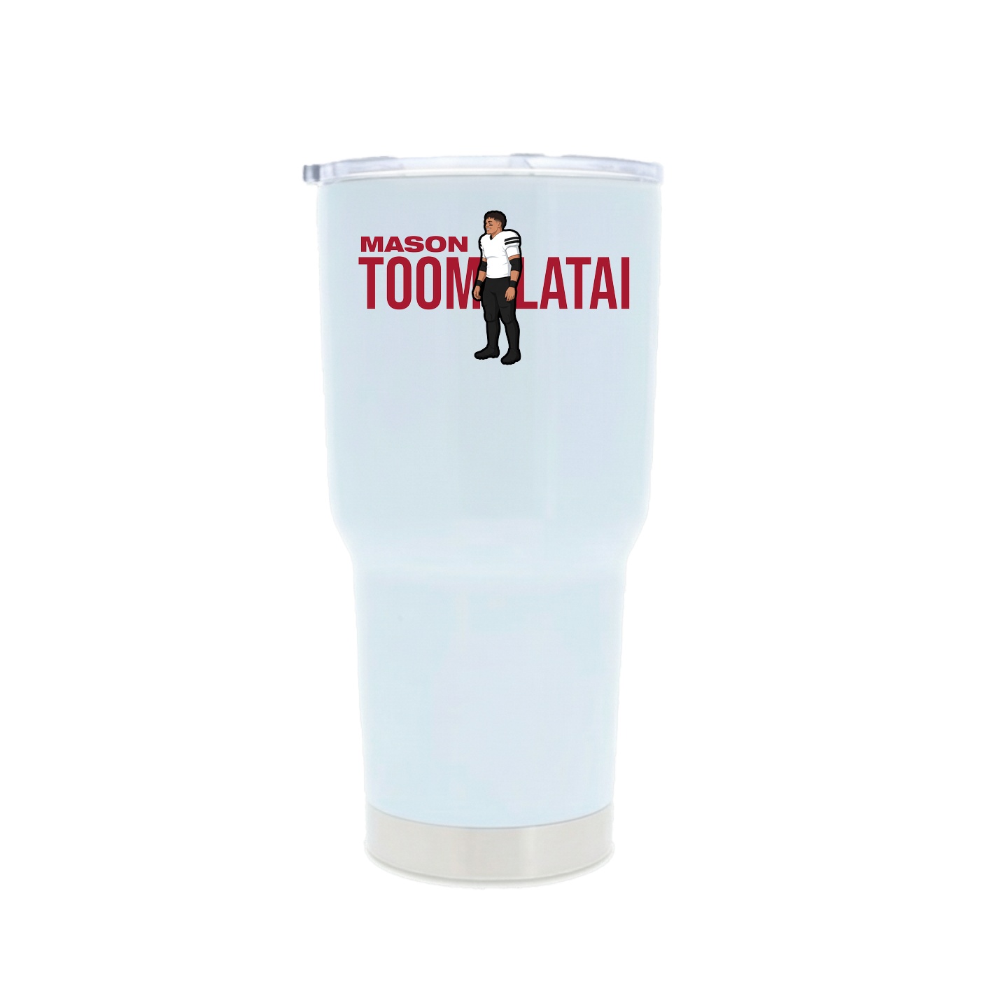 30oz Stainless Steel Tumbler — Player Name in White