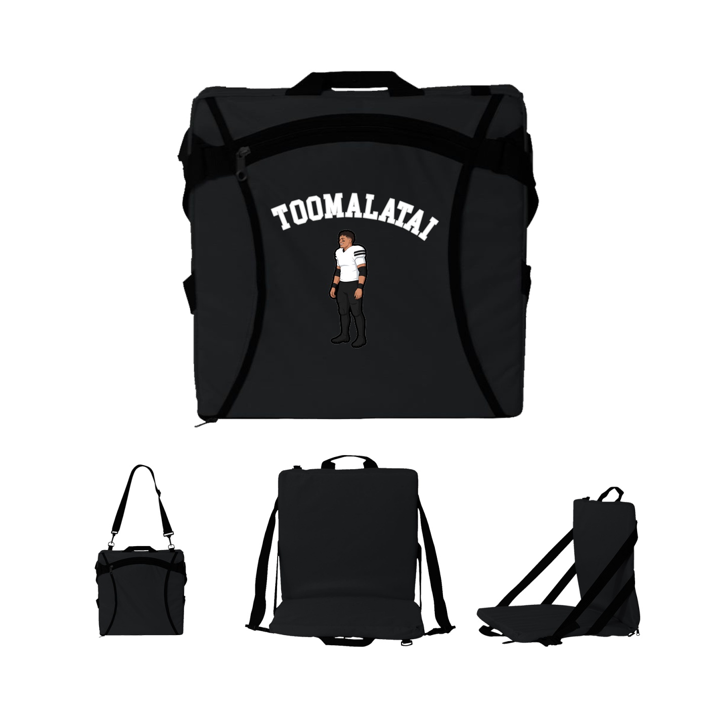 Folding Stadium Seat — Shirsey Arch in Black
