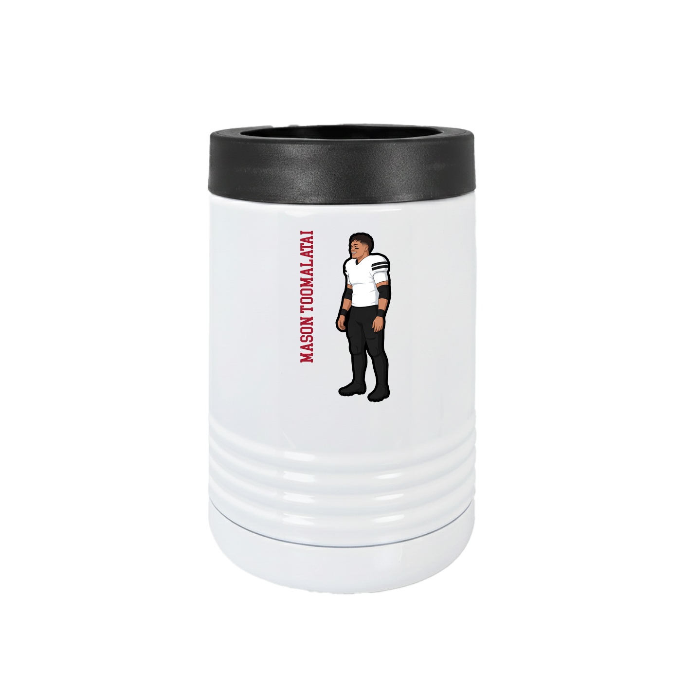 Beverage Holder — Name Vertical in White