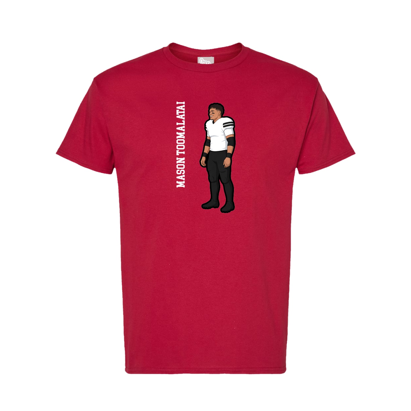Tee — Name Vertical in Crimson