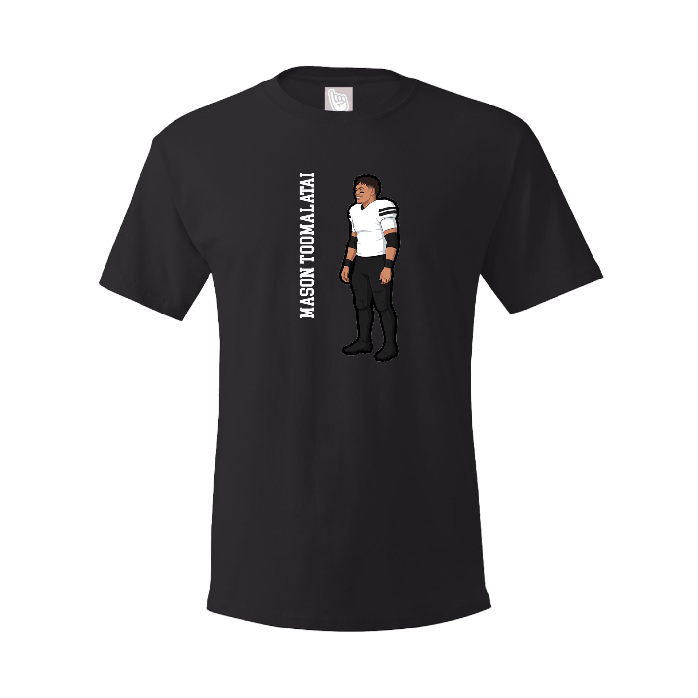 Youth Tee — Name Vertical in Black