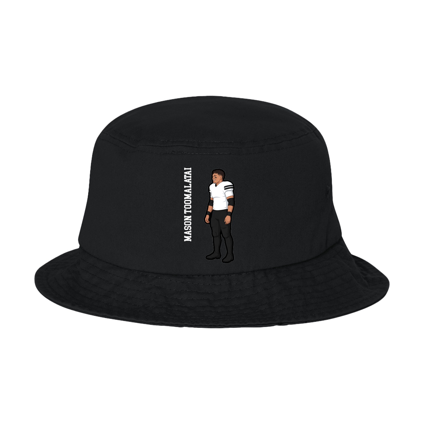Bucket Cap — Name Vertical in Black