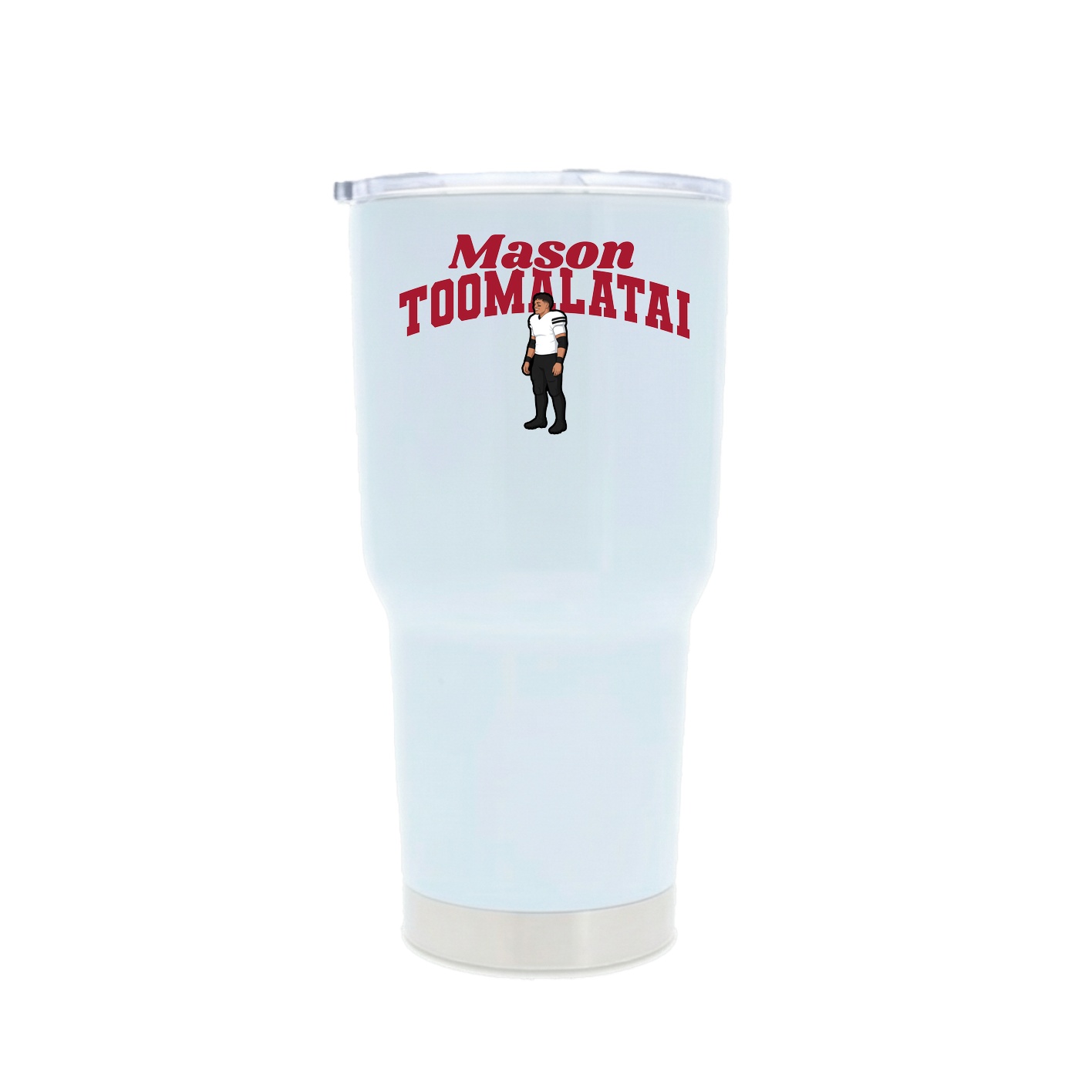 30oz Stainless Steel Tumbler — Signature Arch in White