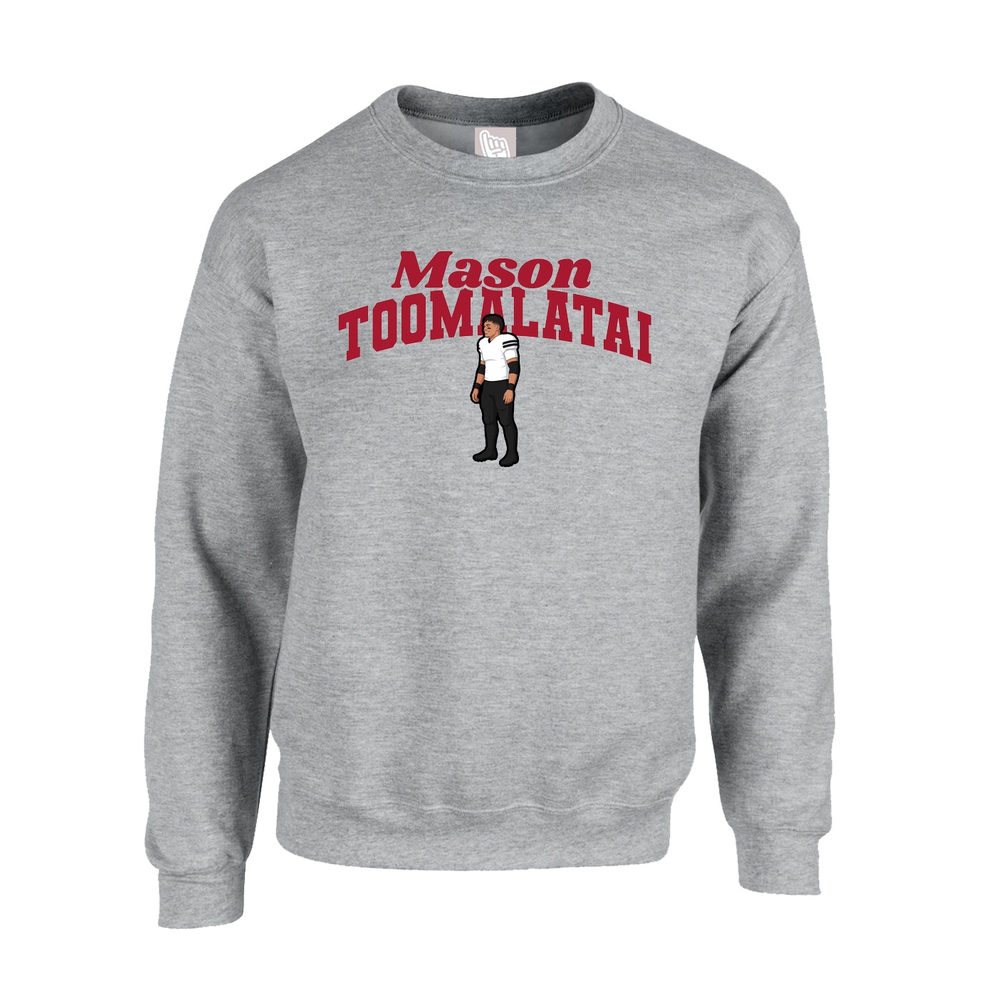 Fleece Crew — Signature Arch in Grey