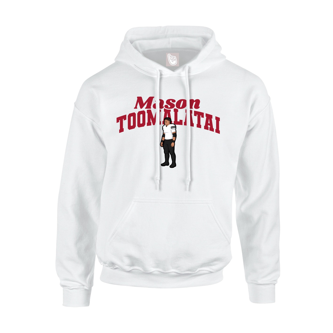 Youth Hoodie — Signature Arch in White