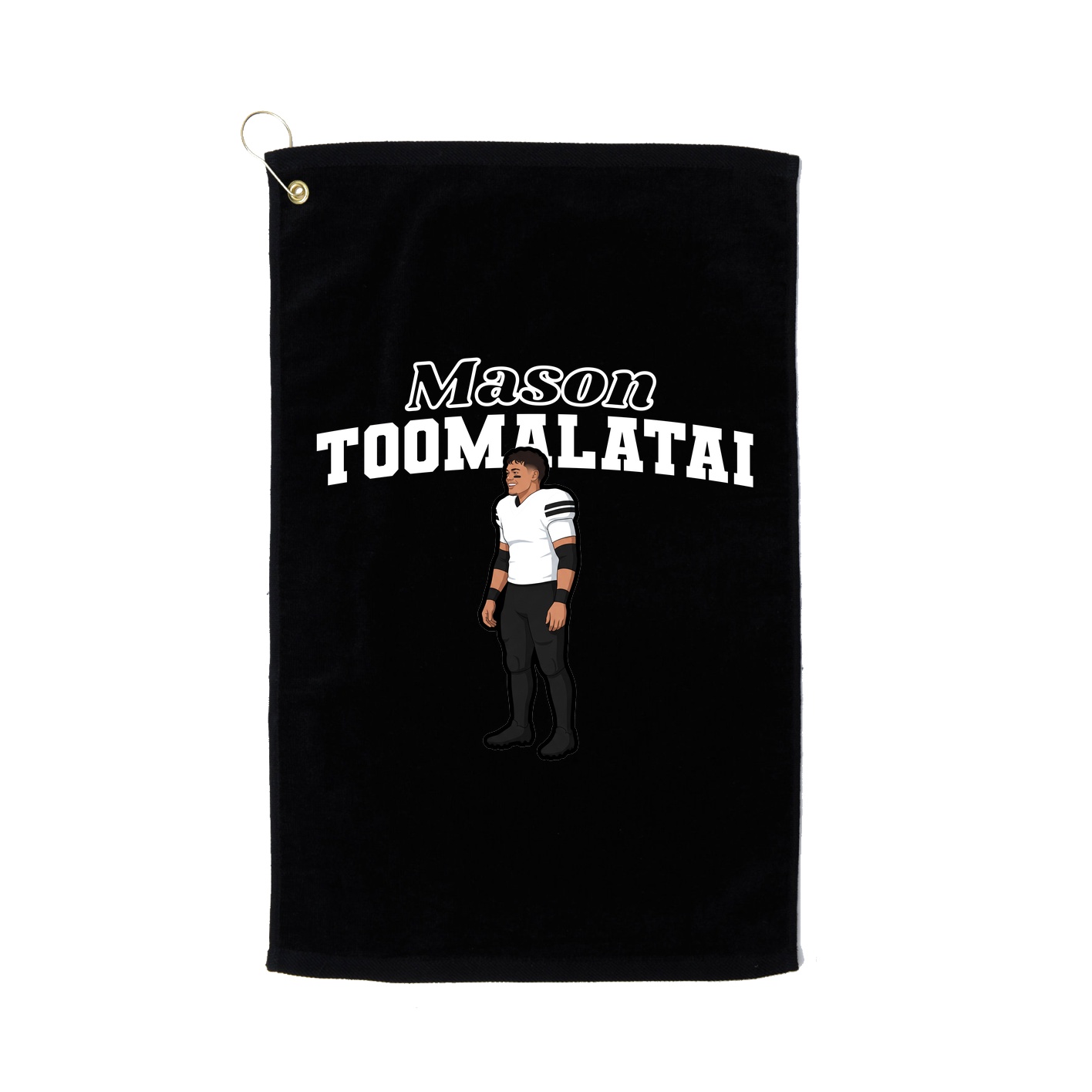 Golf Towel — Name Arch in Black