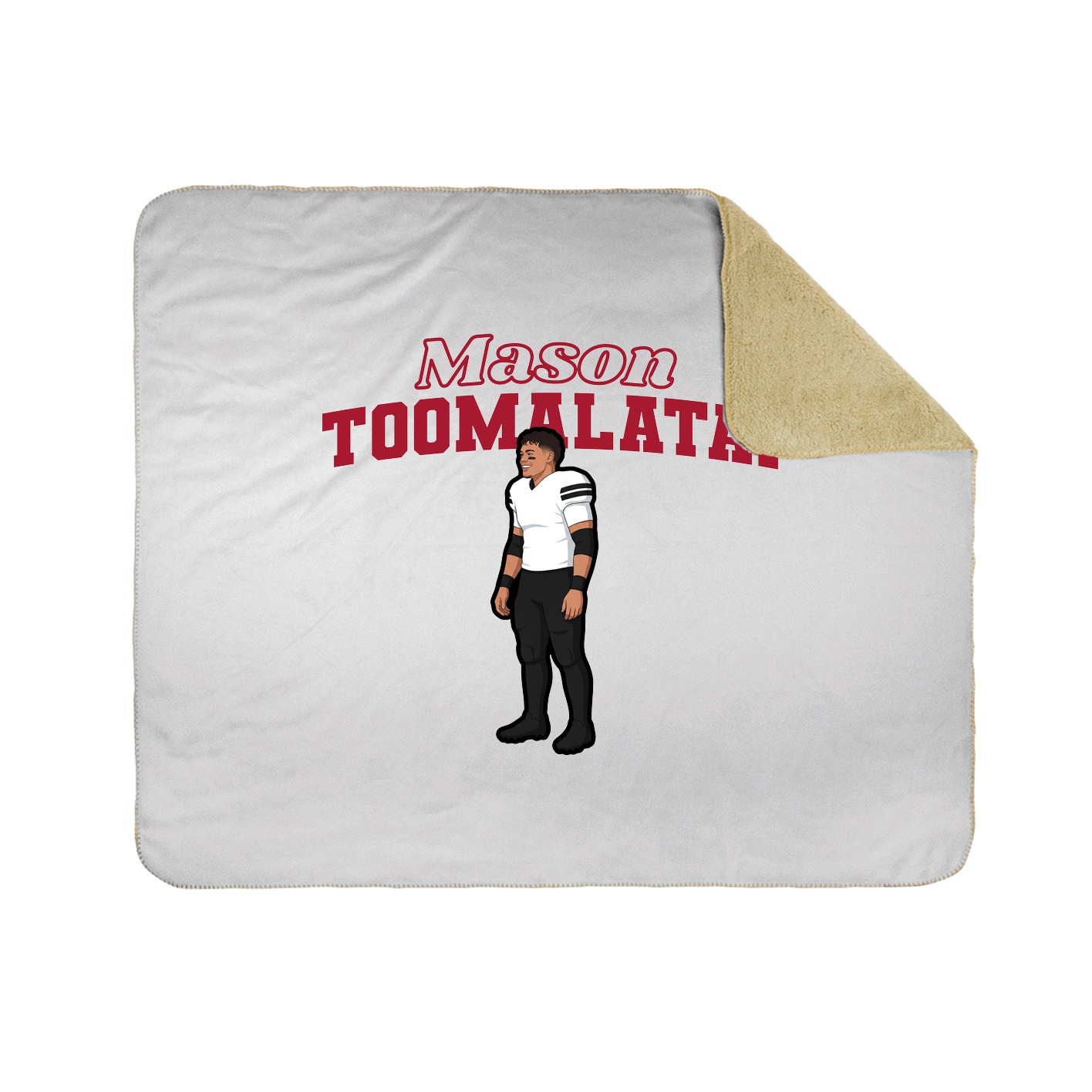 Throw Blanket — Name Arch in White