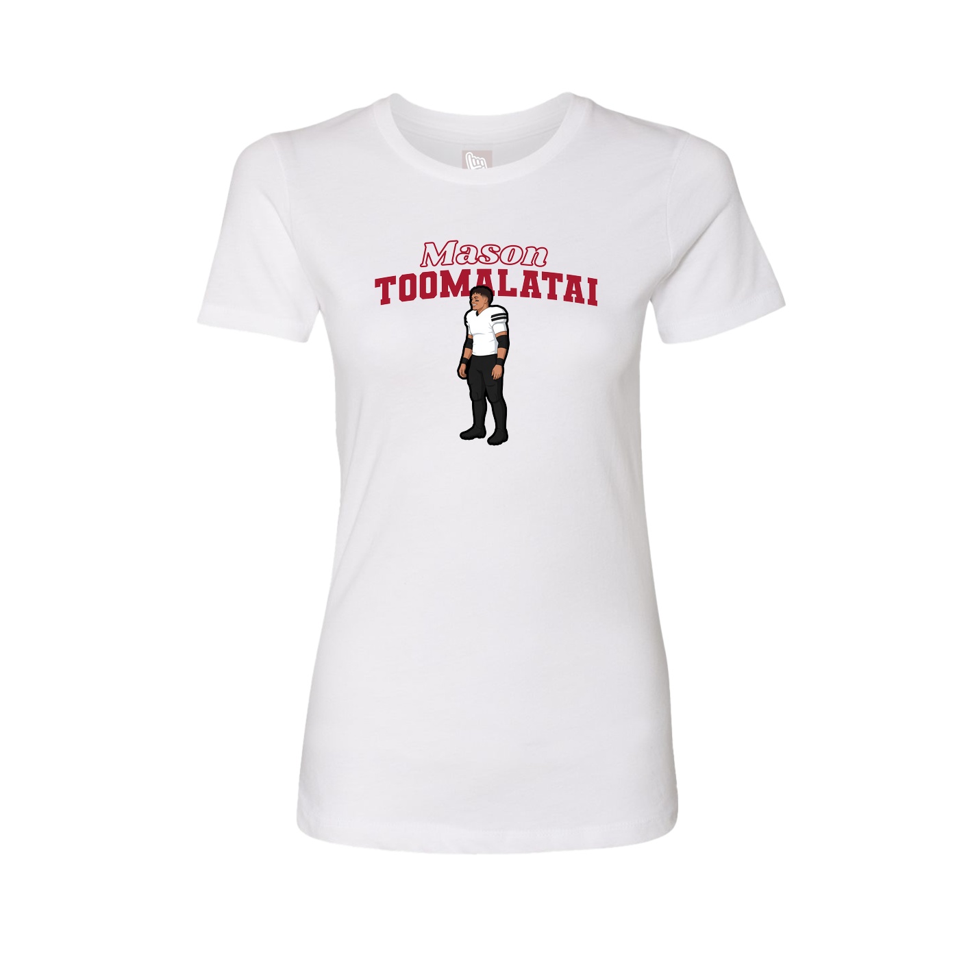 Womens Tee — Name Arch in White