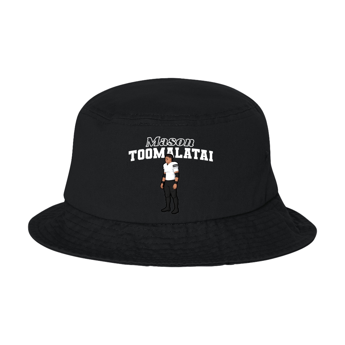 Bucket Cap — Name Arch in Black