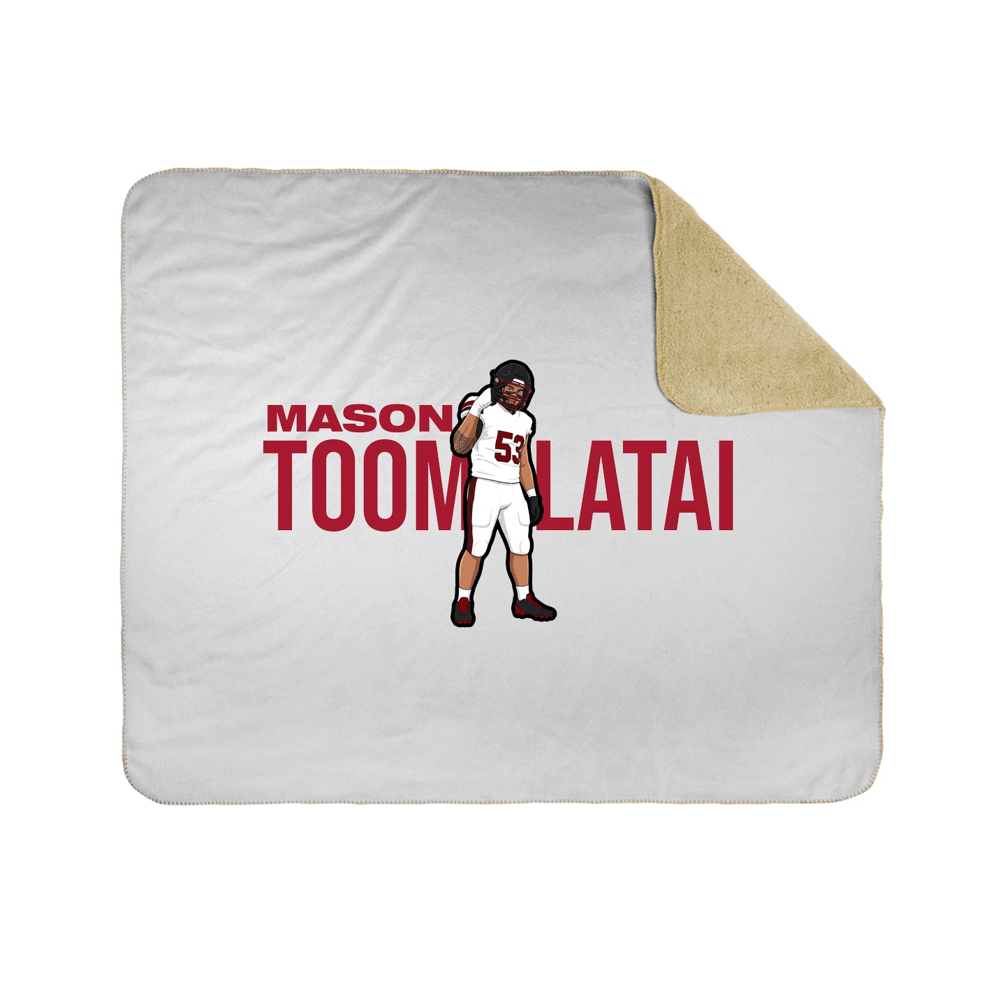 Throw Blanket — Player Name in White