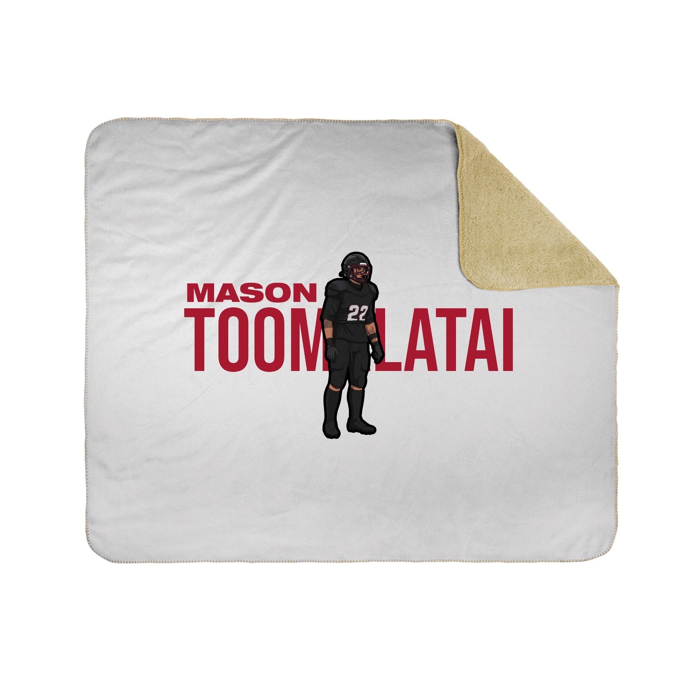 Throw Blanket — Player Name in White