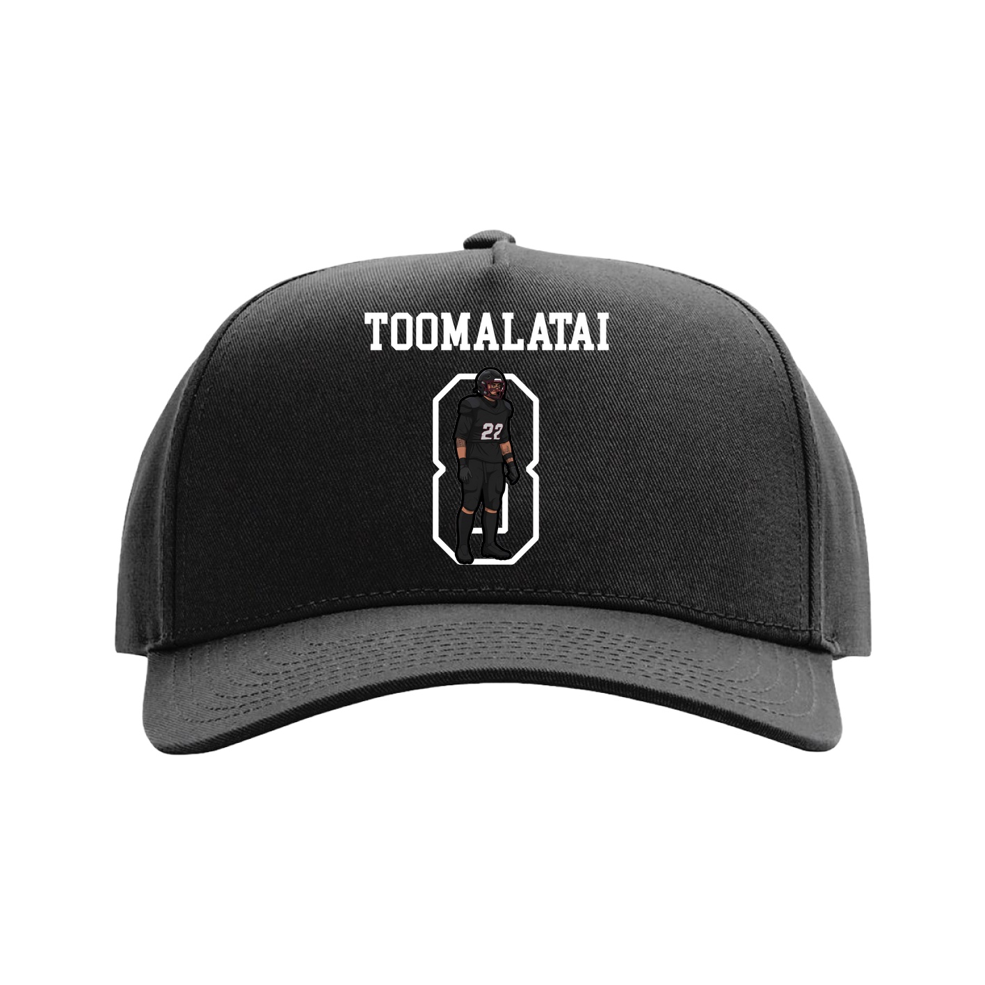 Full Fabric Five-Panel Champ Cap — Shirsey in Black