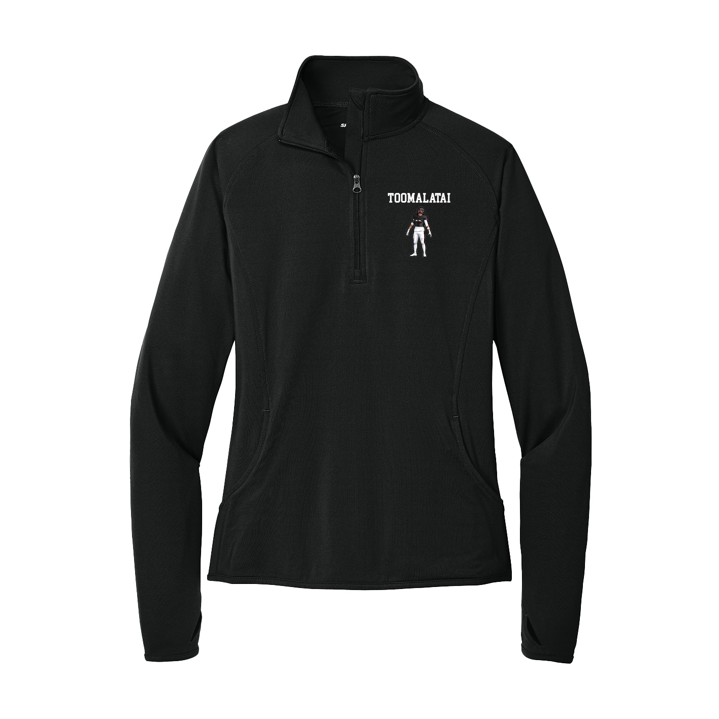 Women's Q-Zip Pullover — Shirsey in Black