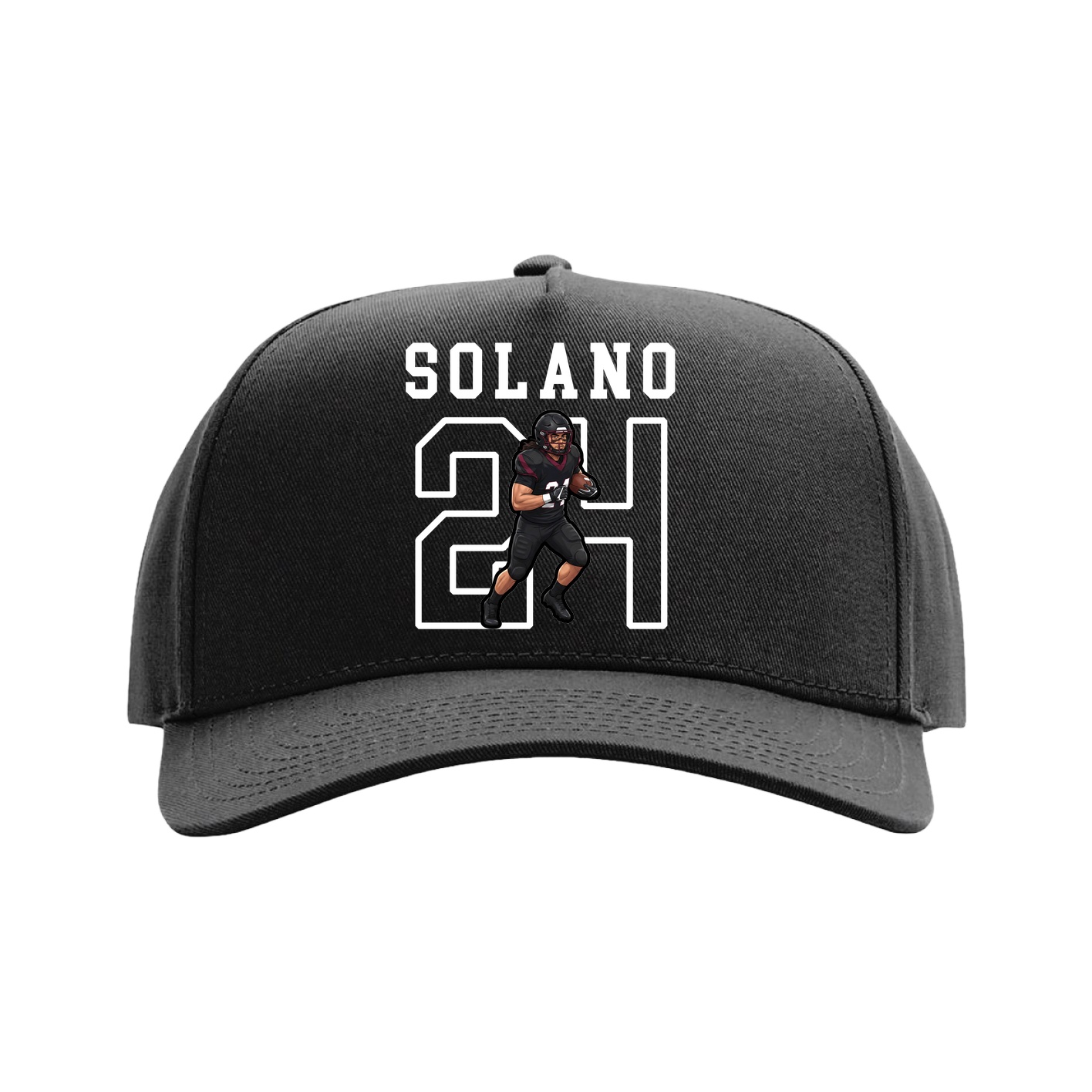 Full Fabric Five-Panel Champ Cap — Shirsey in Black