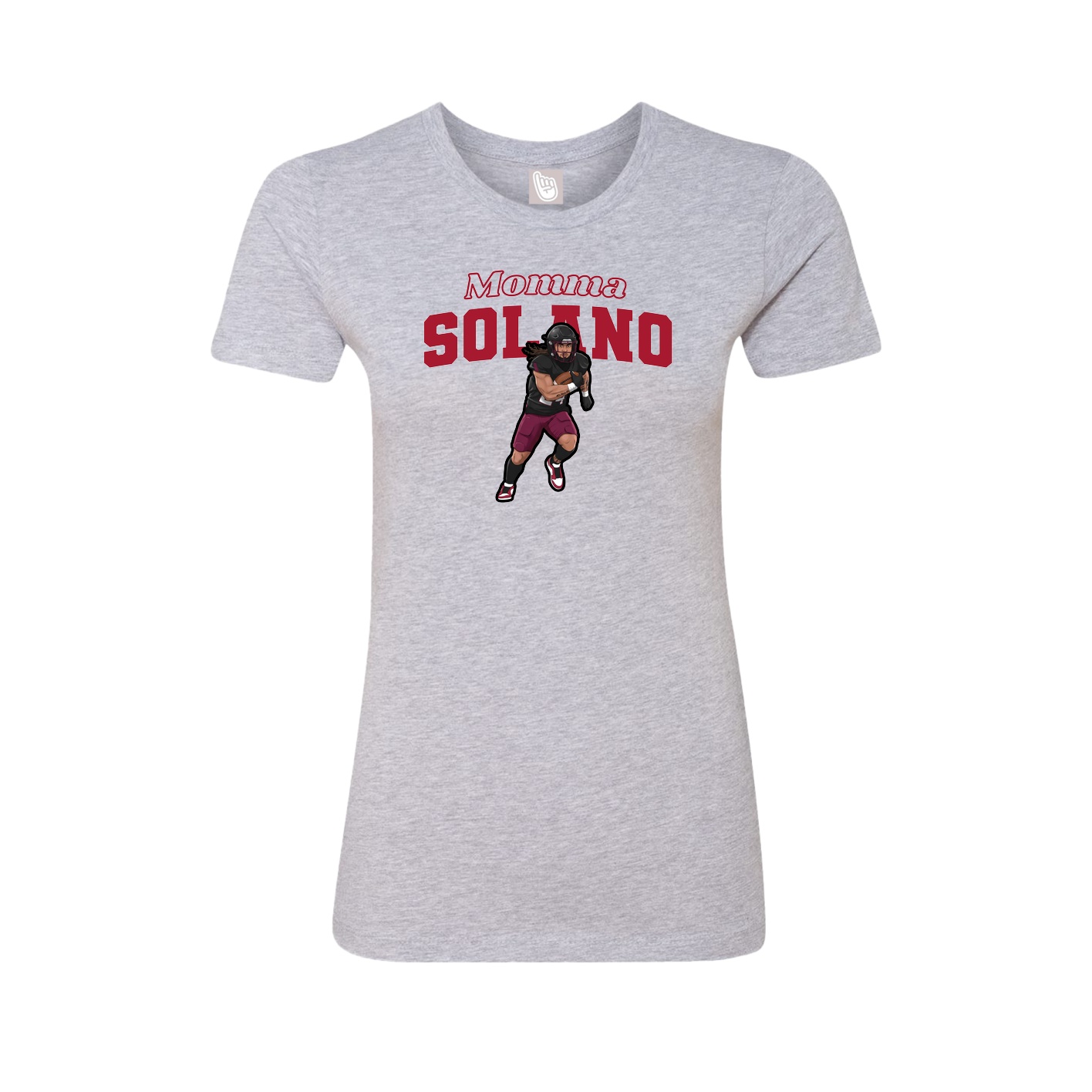 Womens Tee — Mothers Day Block in Grey