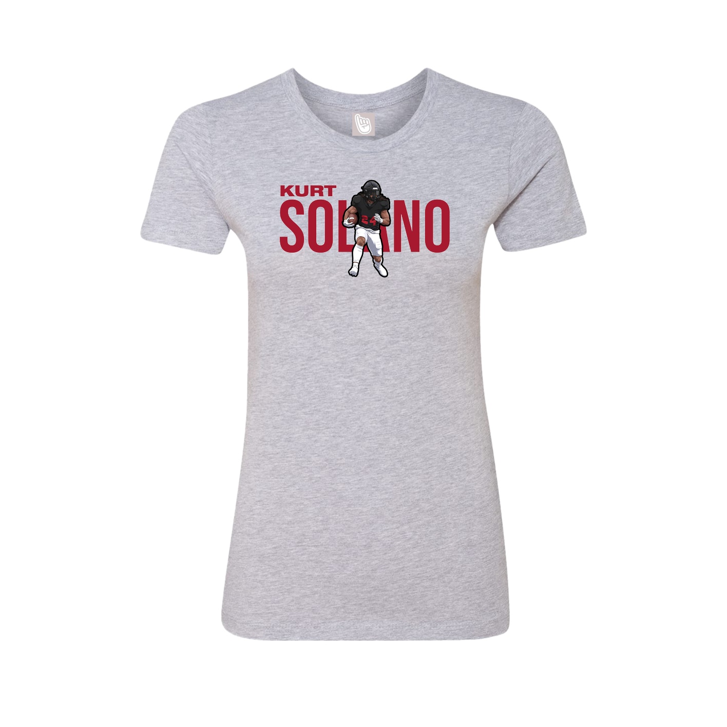 Womens Tee — Player Name in Grey