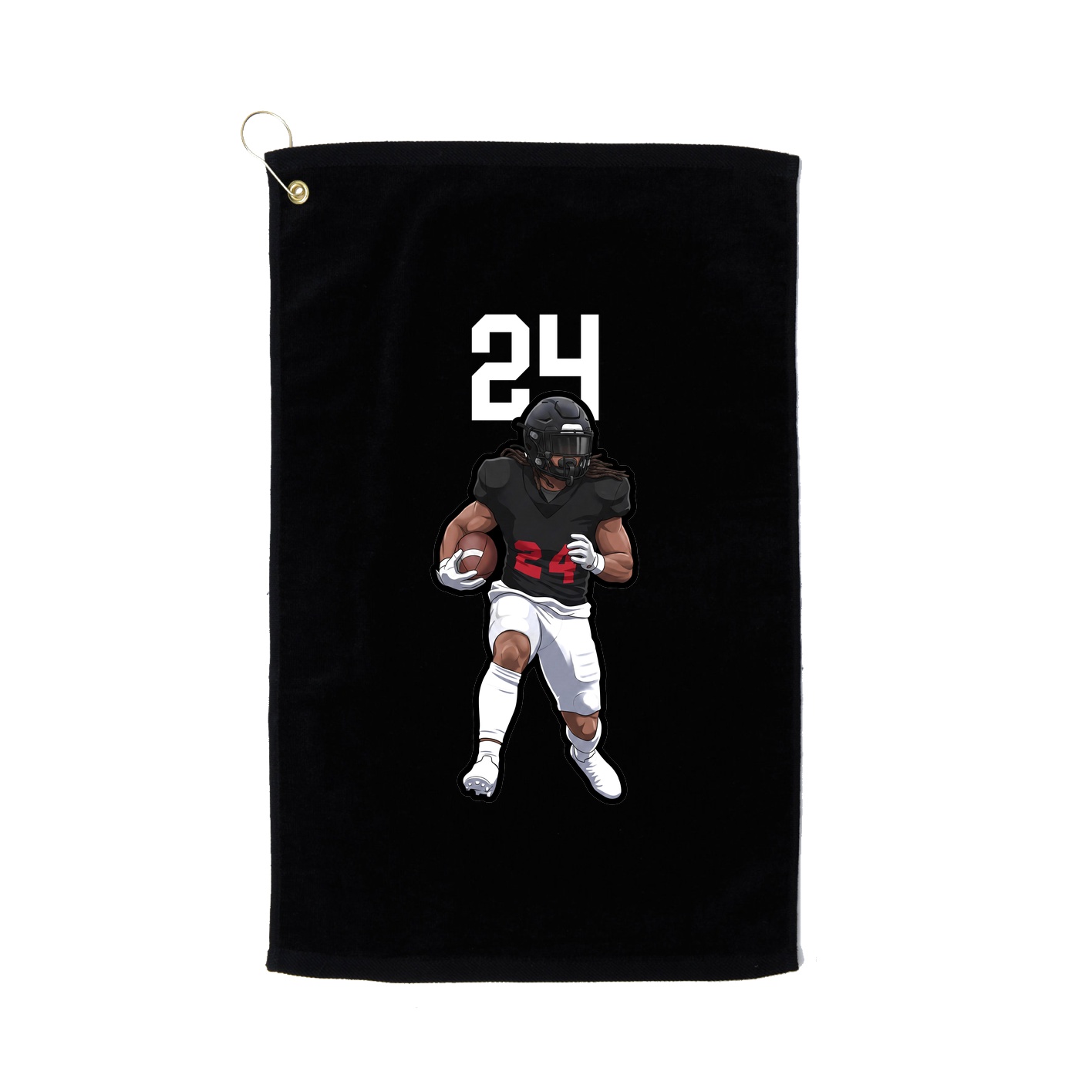 Golf Towel — Number Top in Black