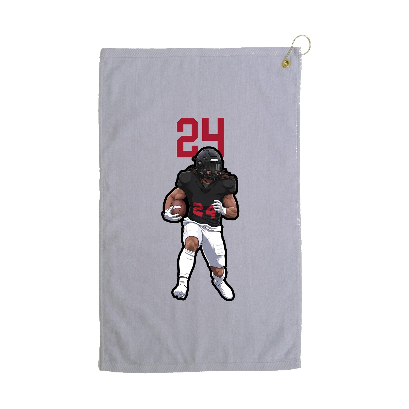 Golf Towel — Number Top in Grey