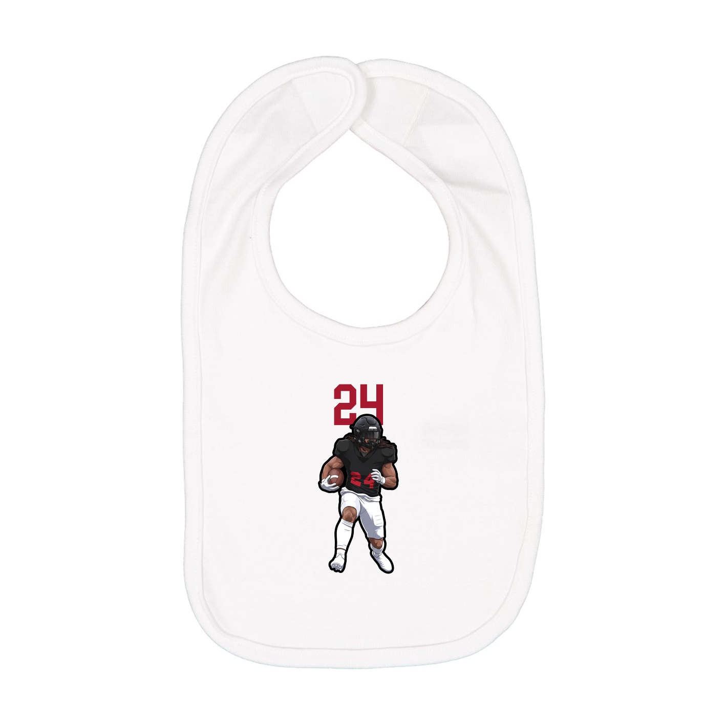 Infant Bib — Number Top in White