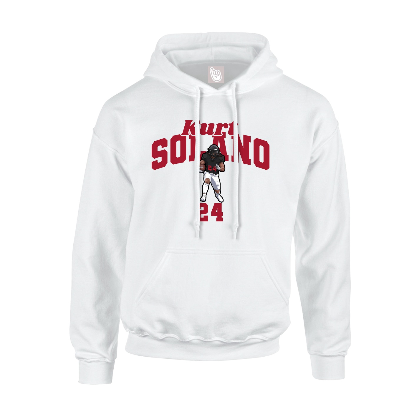 Youth Hoodie — Signature Arch in White