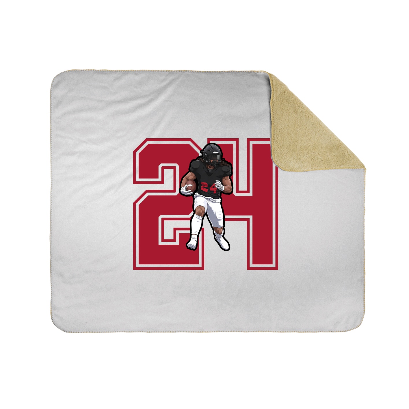 Throw Blanket — Number in White